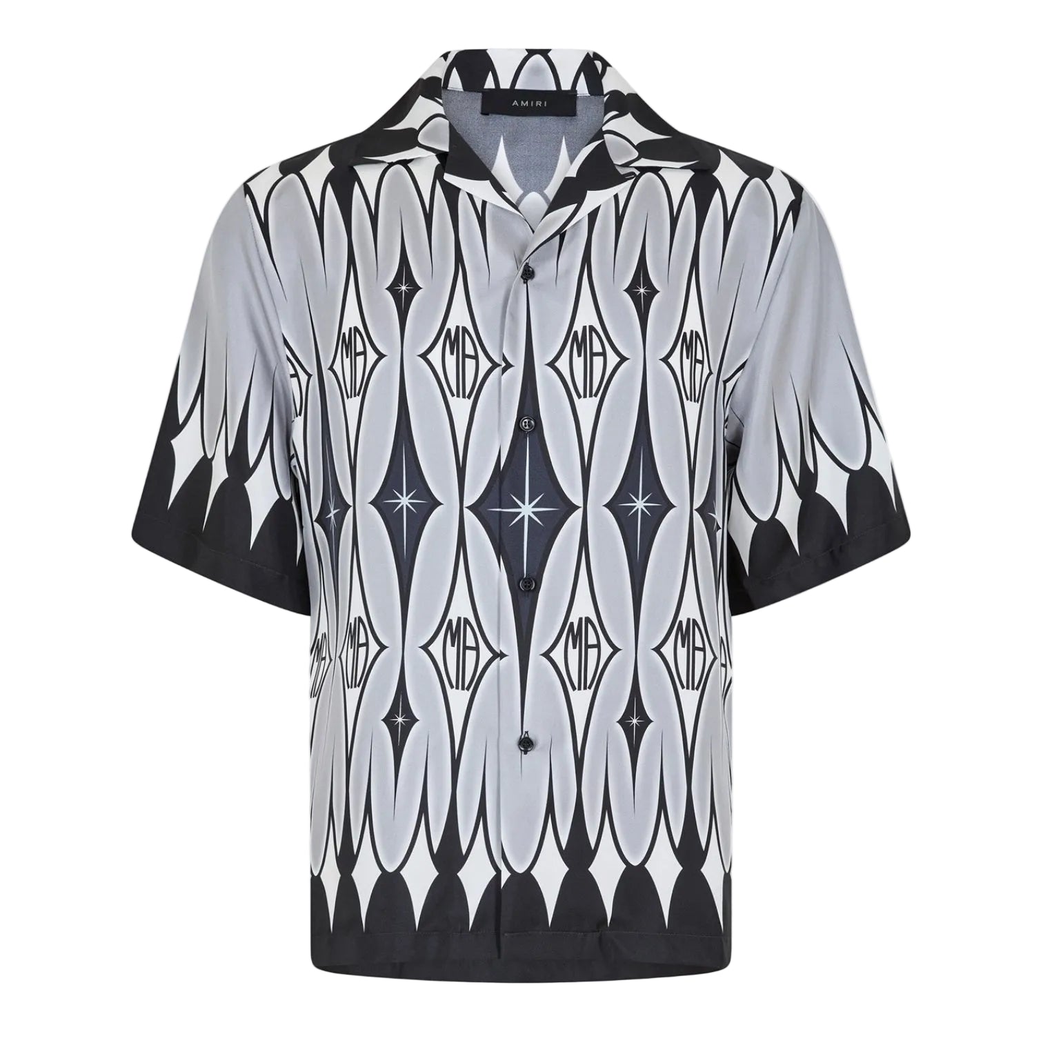 LUXURY HUB AMIRI MEN'S ARGYLE SHORT SLEEVE SHIRT