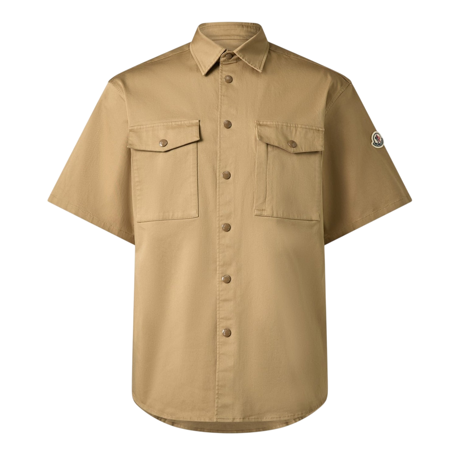 LUXURY HUB MONCLER MEN'S SHORT SLEEVE PLAIN SHIRT