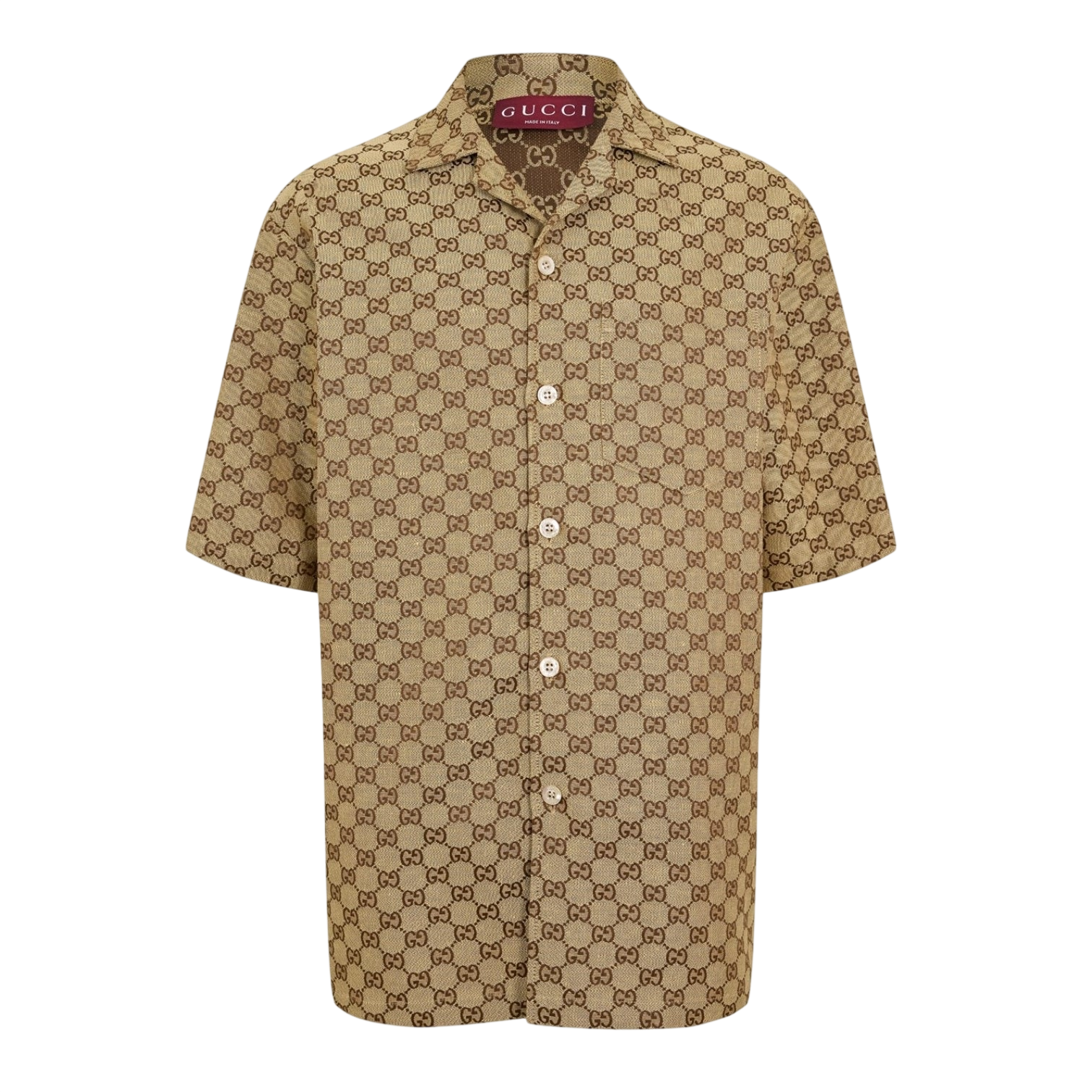LUXURY HUB GUCCI GUCCI LINEN GG SHIRT