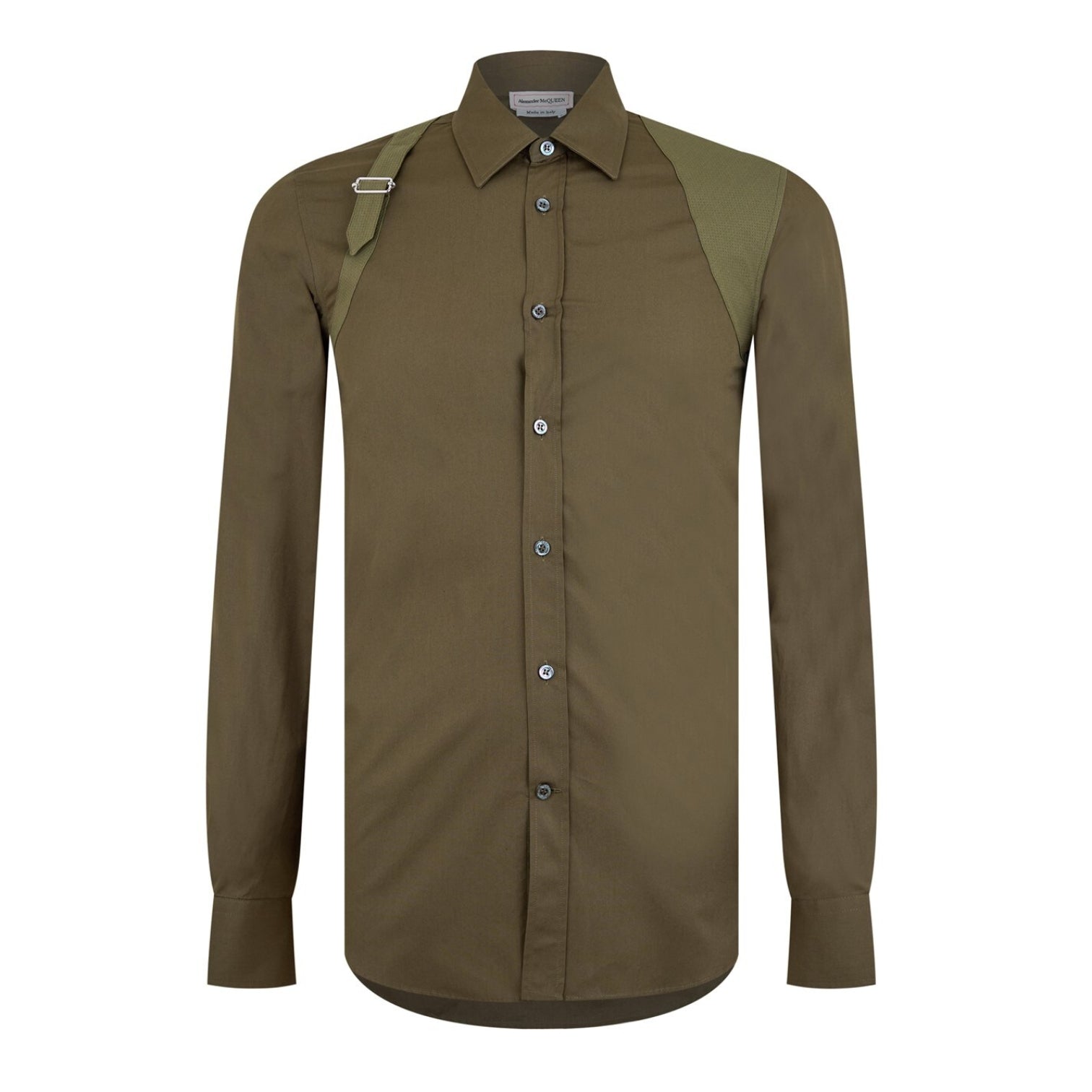 LUXURY HUB ALEXANDER MCQUEEN MILITARY HARNESS SHIRT