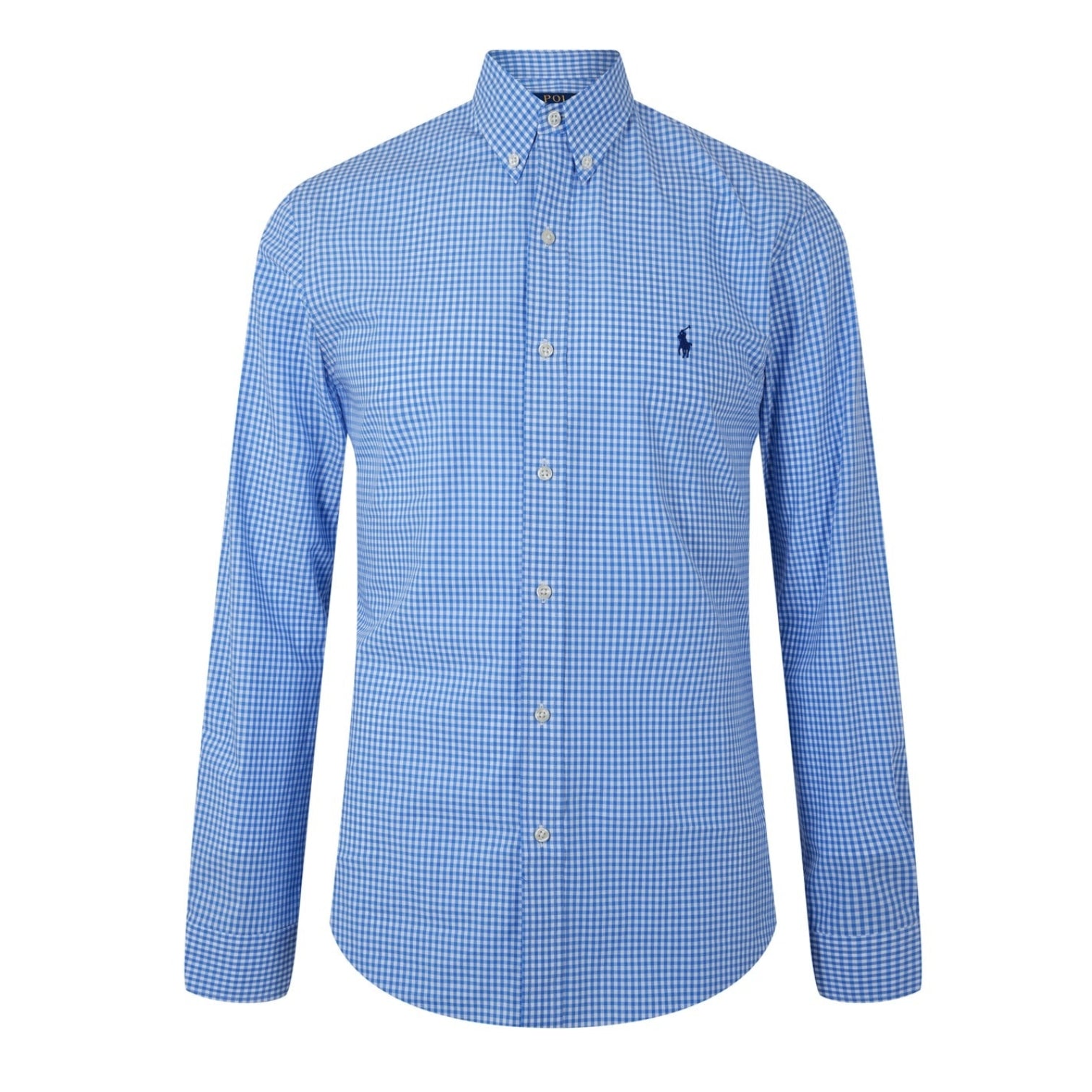 LUXURY HUB POLO RALPH LAUREN GINGHAM POPLIN SLIM FIT SHIRT