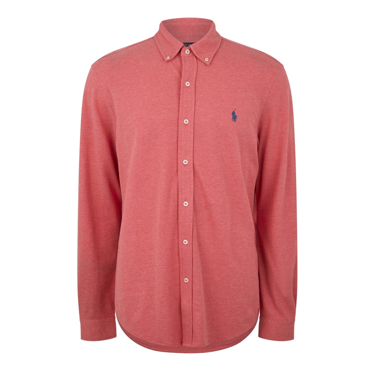 LUXURY HUB POLO RALPH LAUREN PIQUE LOGO SHIRT