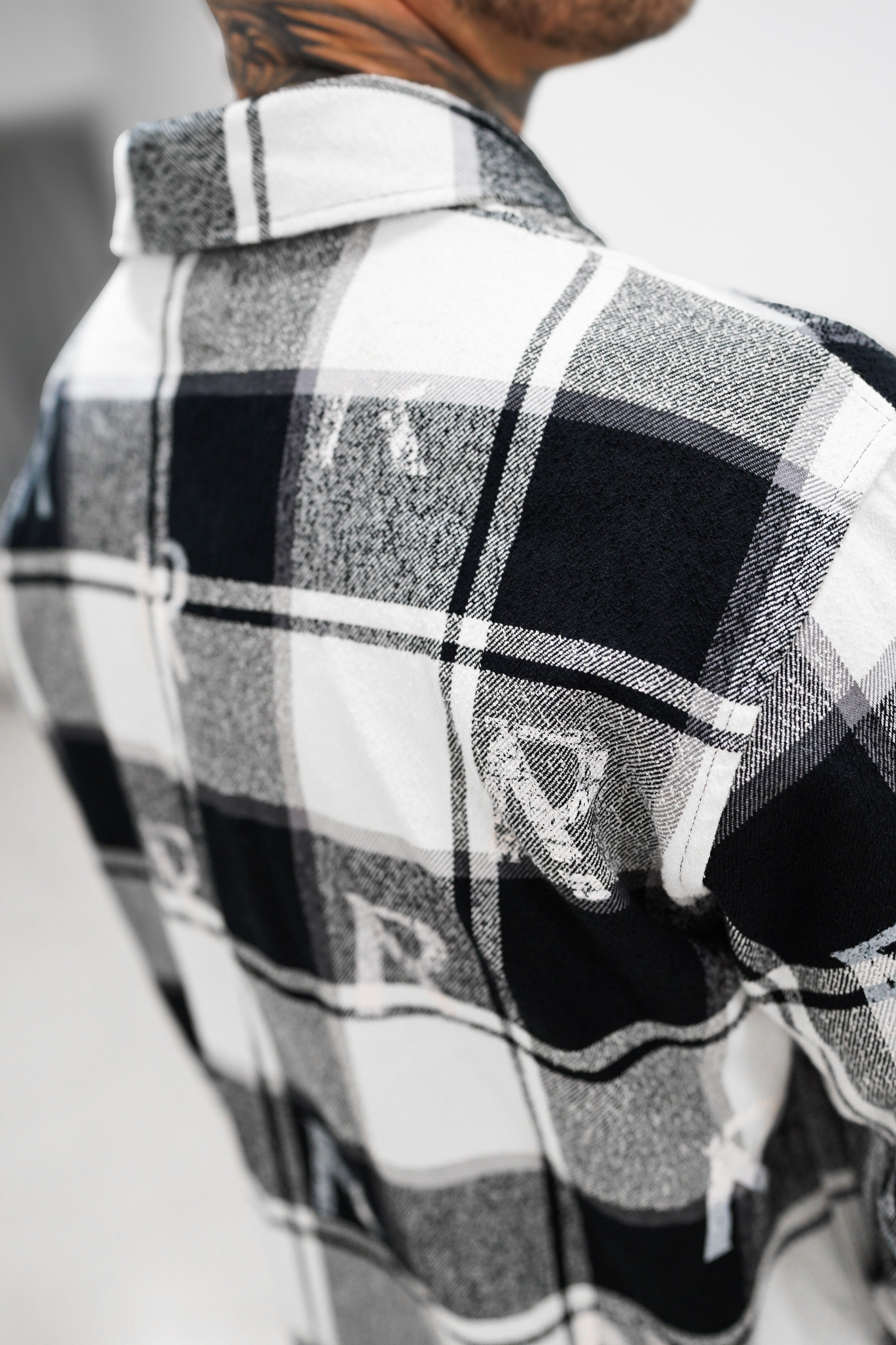 LUXURY HUB REPRESENT ALL OVER INITIAL FLANNEL SHIRT