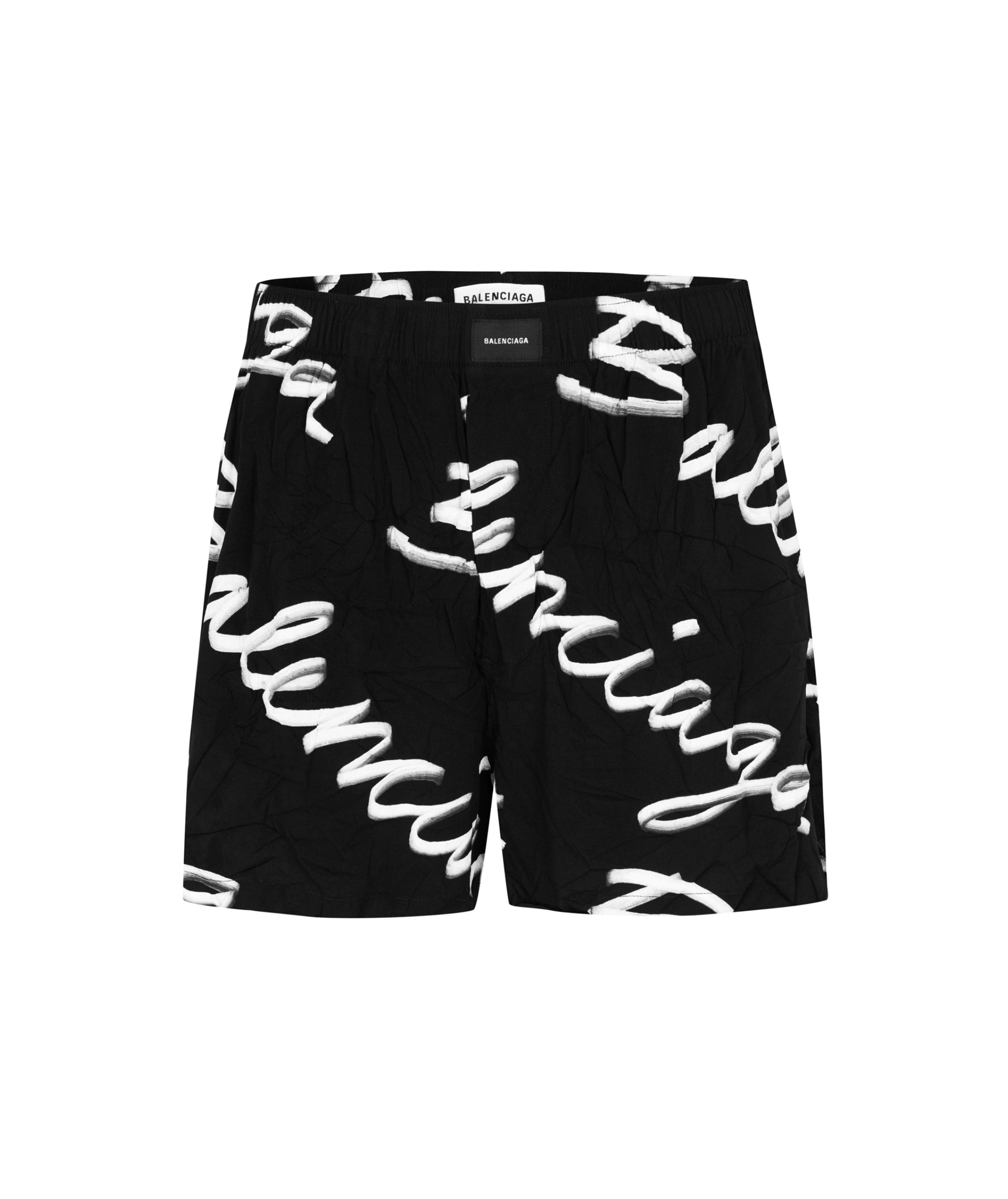 LUXURY HUB BALENCIAGA SCRIPT LOGO BOXER SHORTS