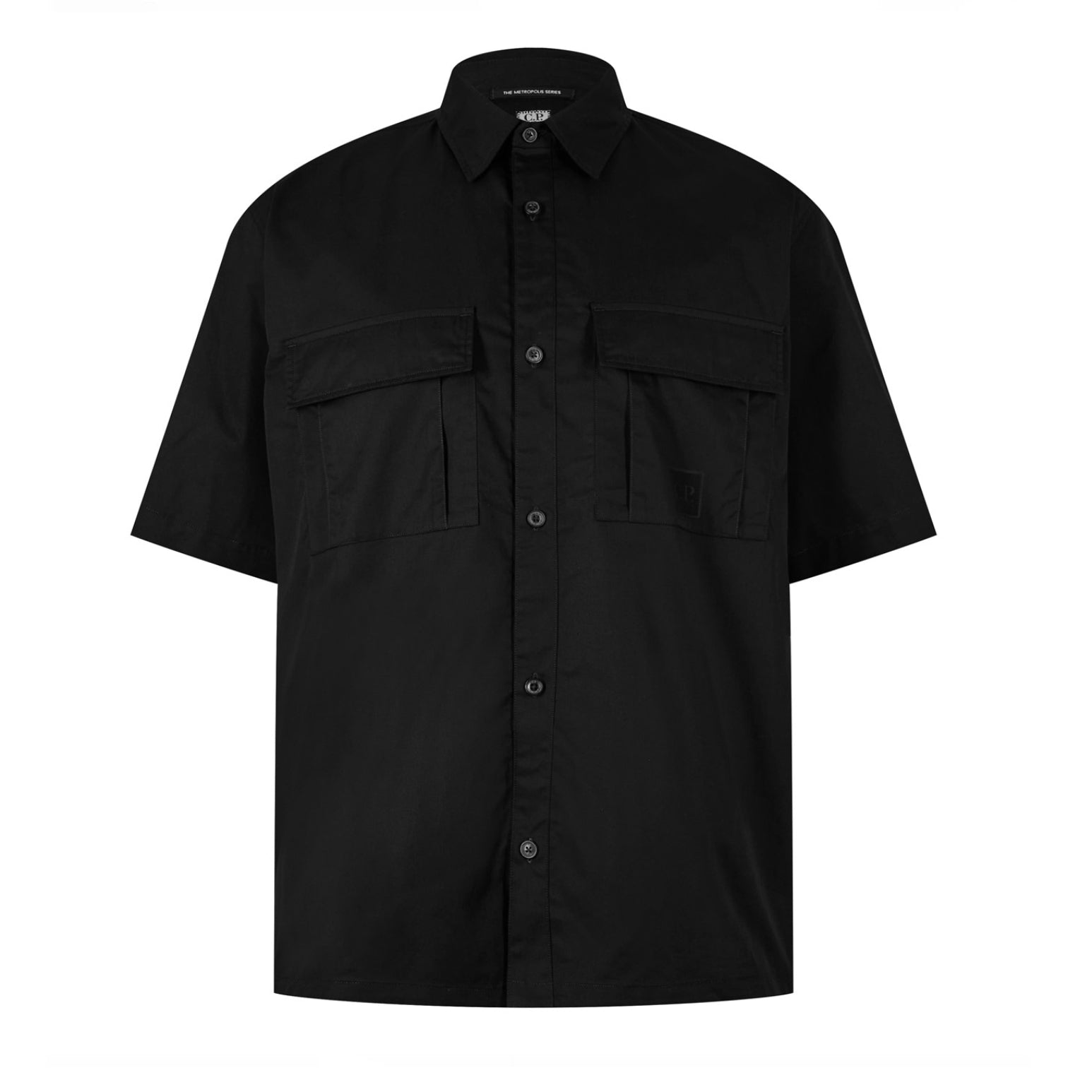 LUXURY HUB CP COMPANY METROPOLIS MEN'S SHORT-SLEEVE OXFORD SHIRT