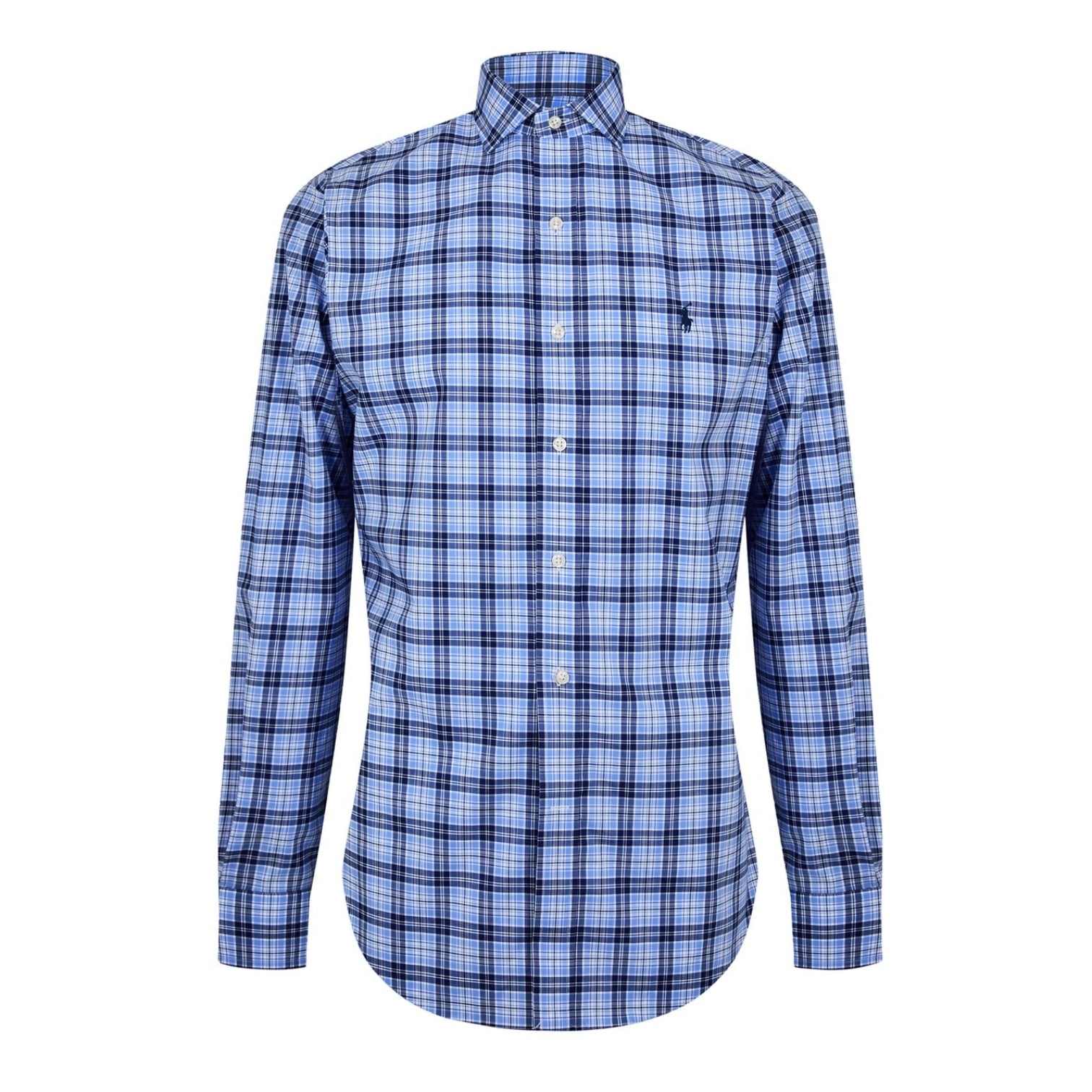 LUXURY HUB POLO RALPH LAUREN POPLIN CHECK LONG SLEEVE SHIRT