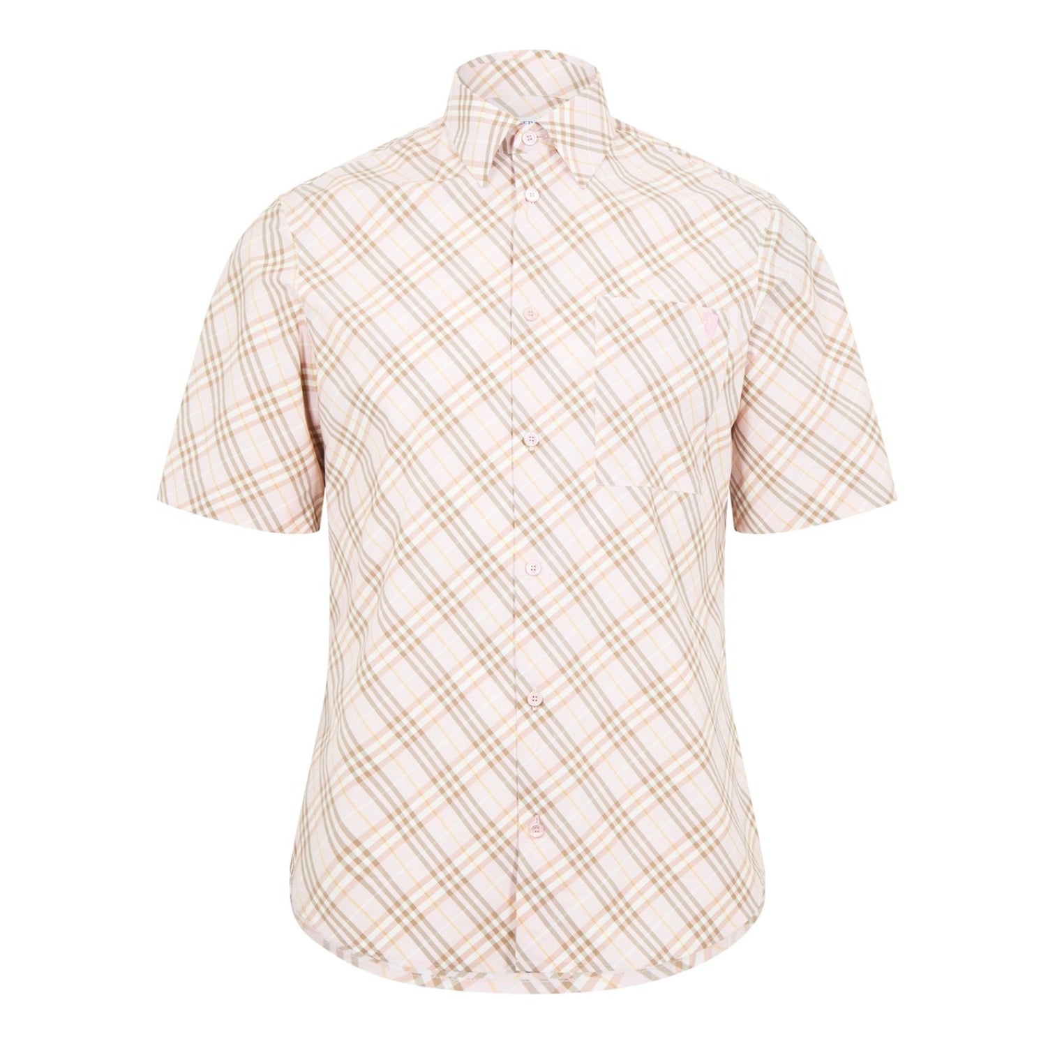 LUXURY HUB BURBERRY CHECK SHORT SLEEVE SHIRT