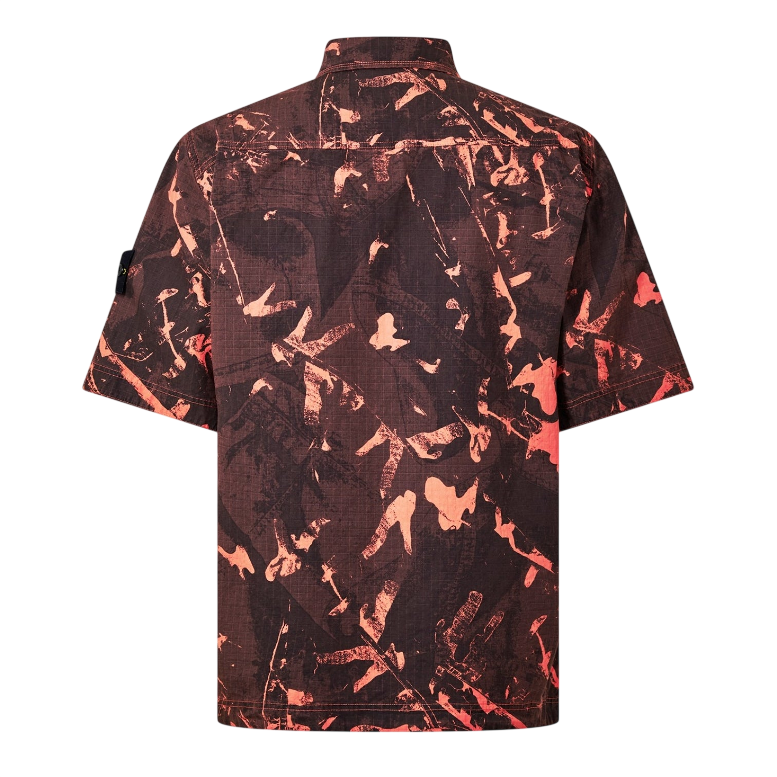 LUXURY HUB STONE ISLAND MEN'S CAMO SHORT SLEEVE SHIRT