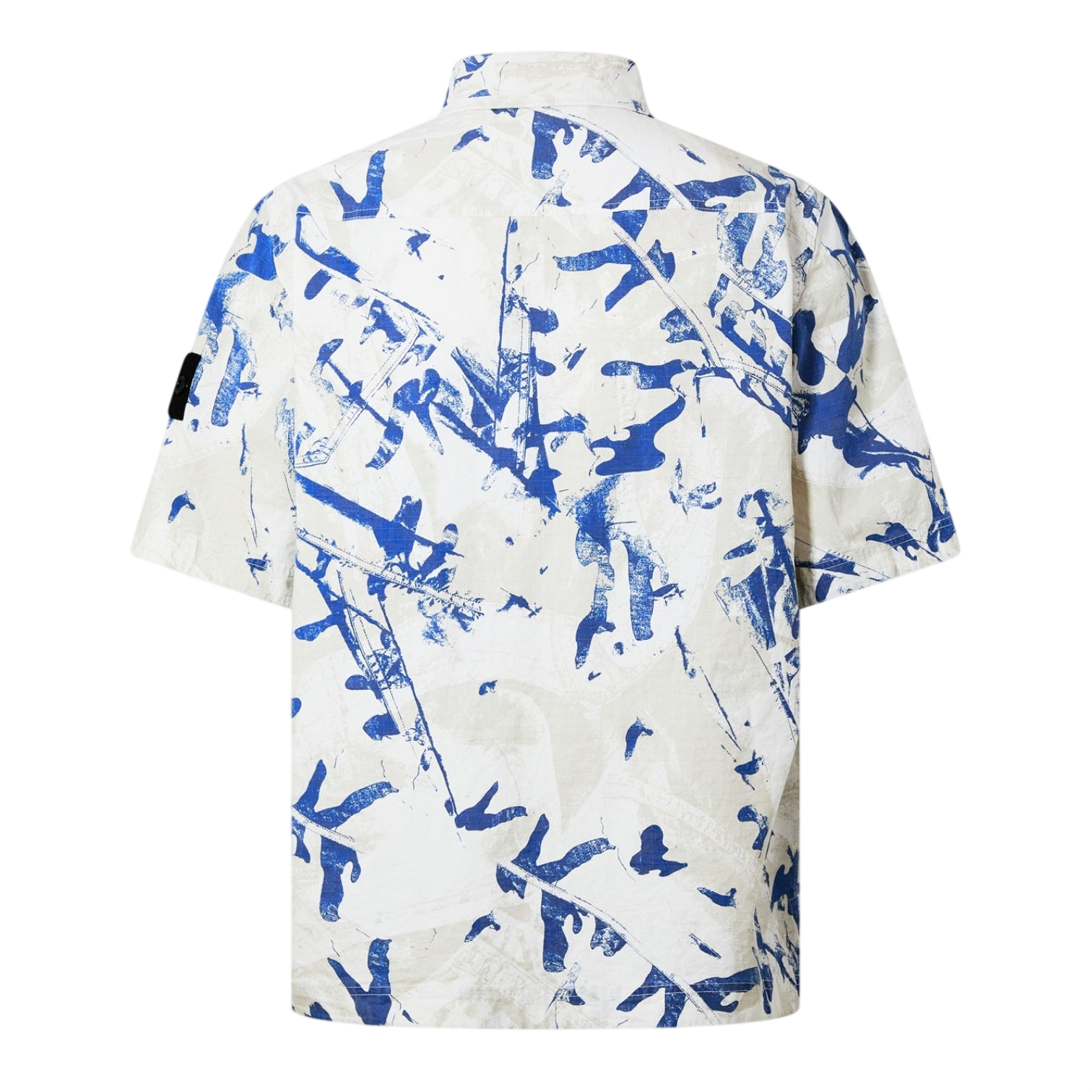 LUXURY HUB STONE ISLAND MEN'S CAMO SHORT SLEEVE SHIRT