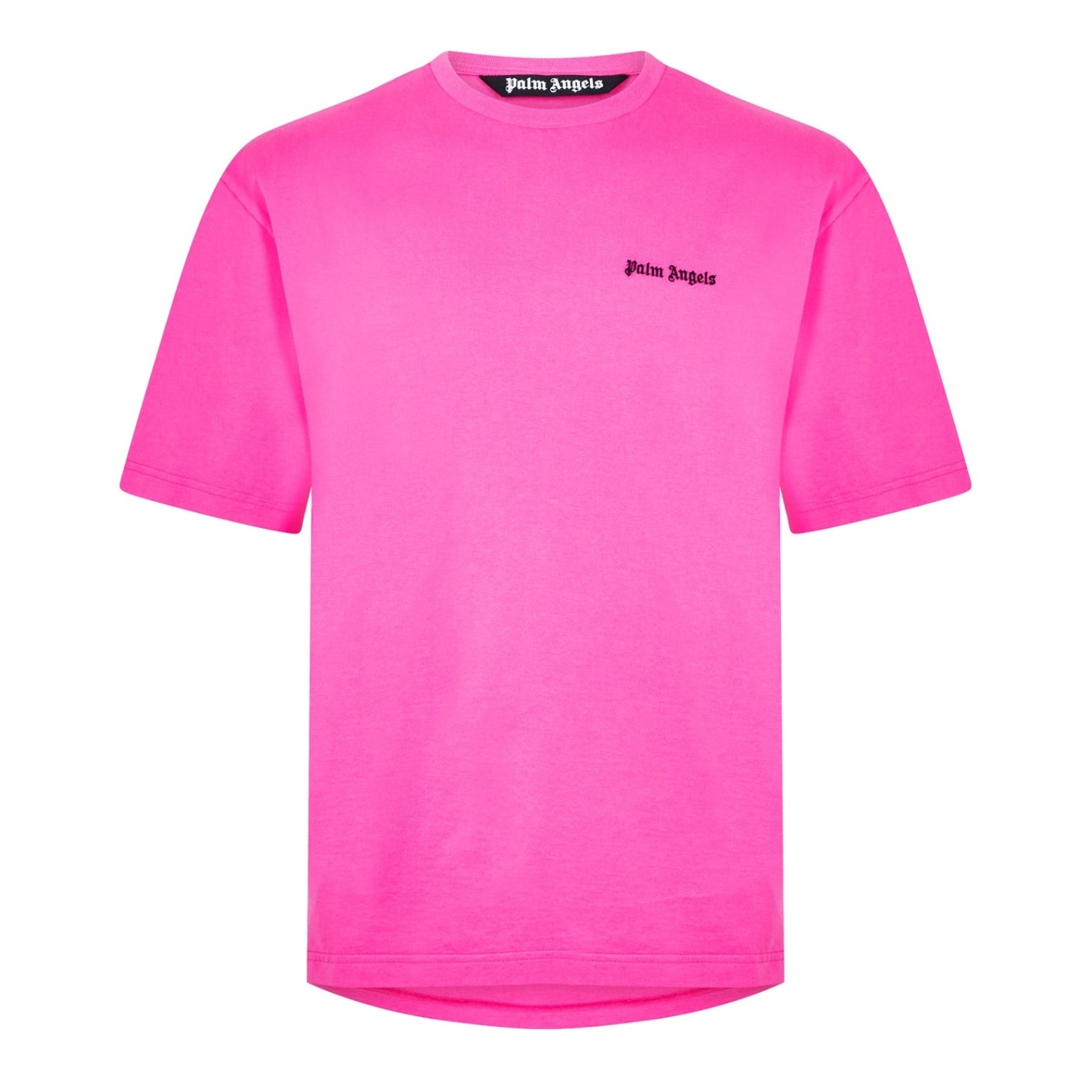 LUXURY HUB PALM ANGELS LOGO EMBROIDERED COTTON TEE
