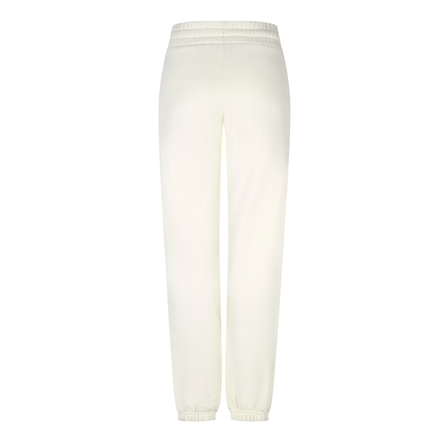 LUXURY HUB OFF WHITE FLOCK LOGO CUFF JOGGERS