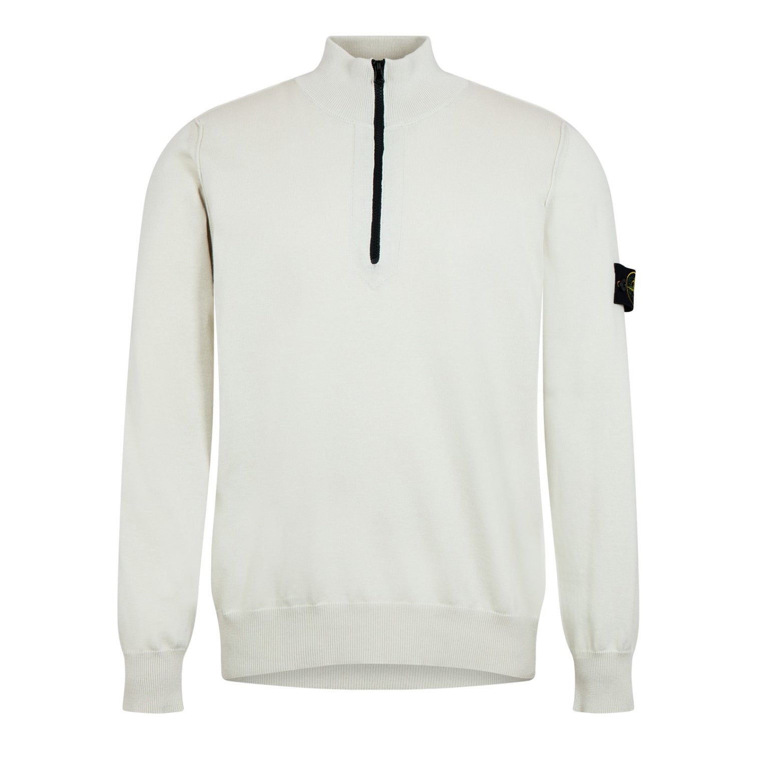 LUXURY HUB STONE ISLAND QUARTER ZIP KNIT SWEATER