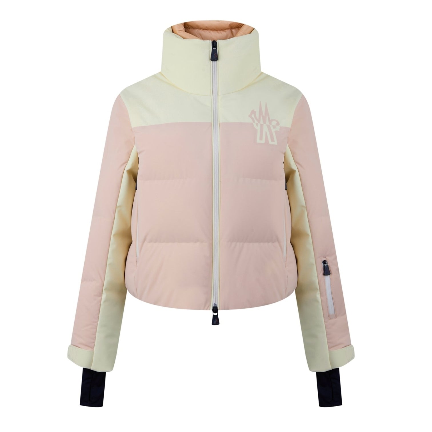 LUXURY HUB MONCLER GRENOBLE WOMEN'S DOWN-FILLED WATERPROOF WINDPROOF LONG SLEEVE SHORT PUFFER JACKET