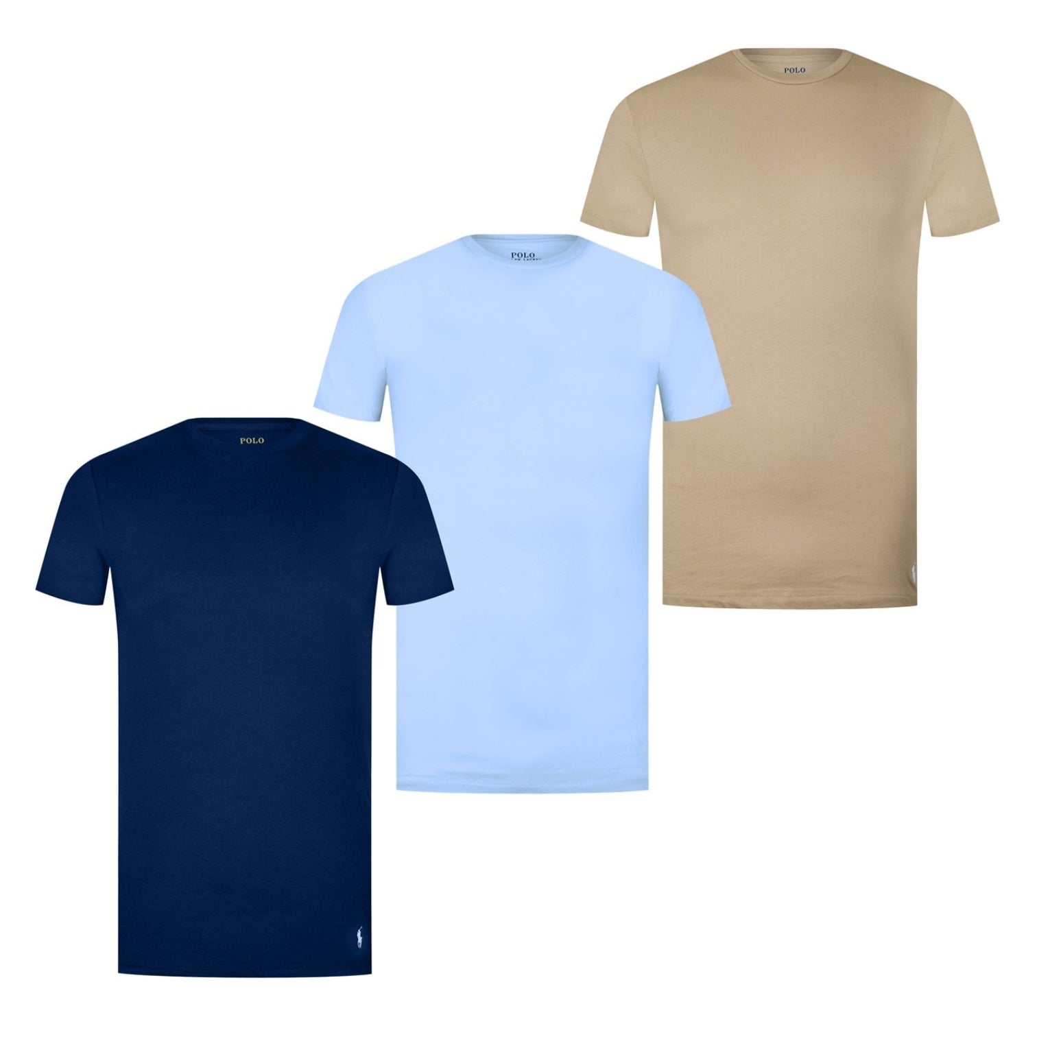 LUXURY HUB RALPH LAUREN 3-PACK TEES