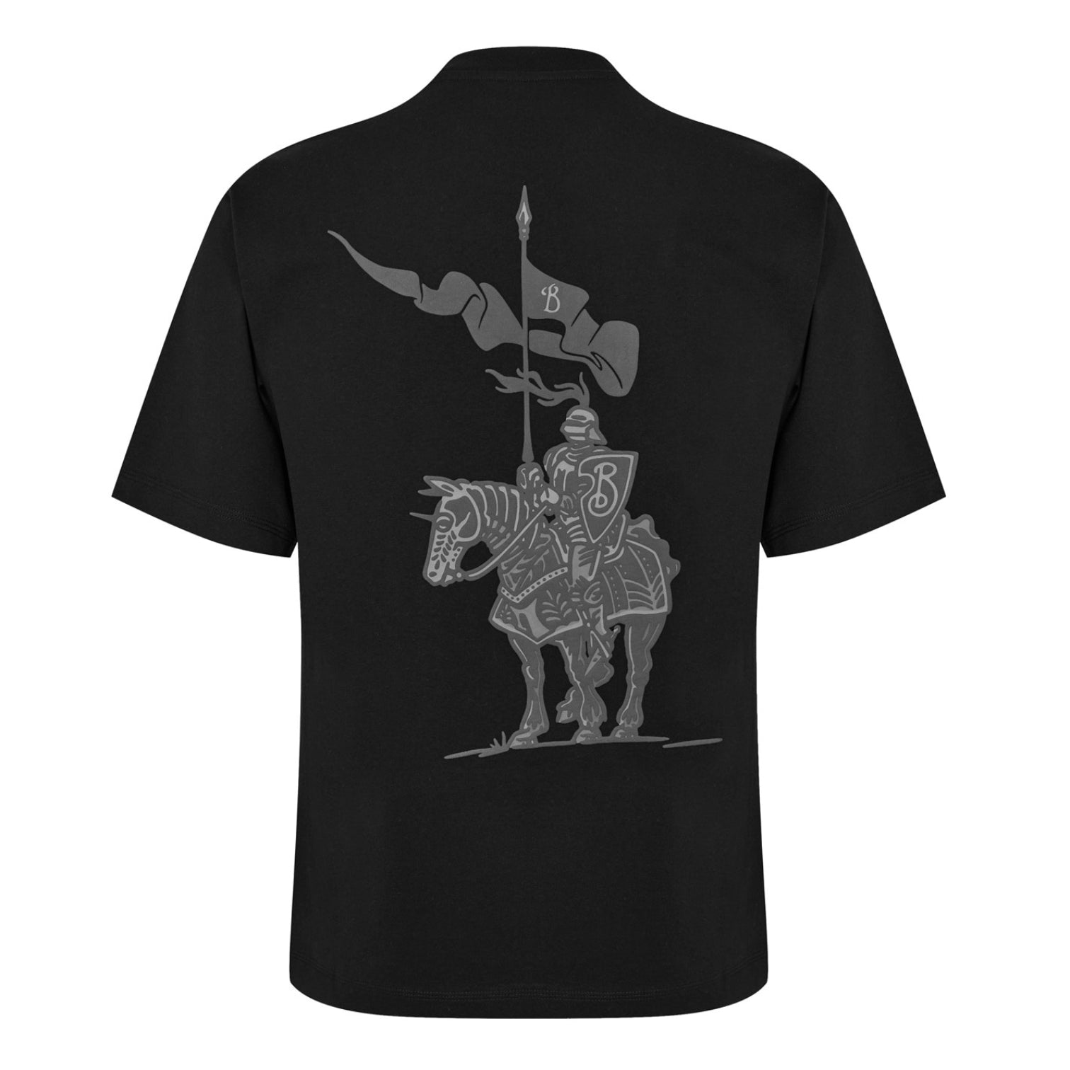 LUXURY HUB BURBERRY SHIELD PRINTED LOGO TEE