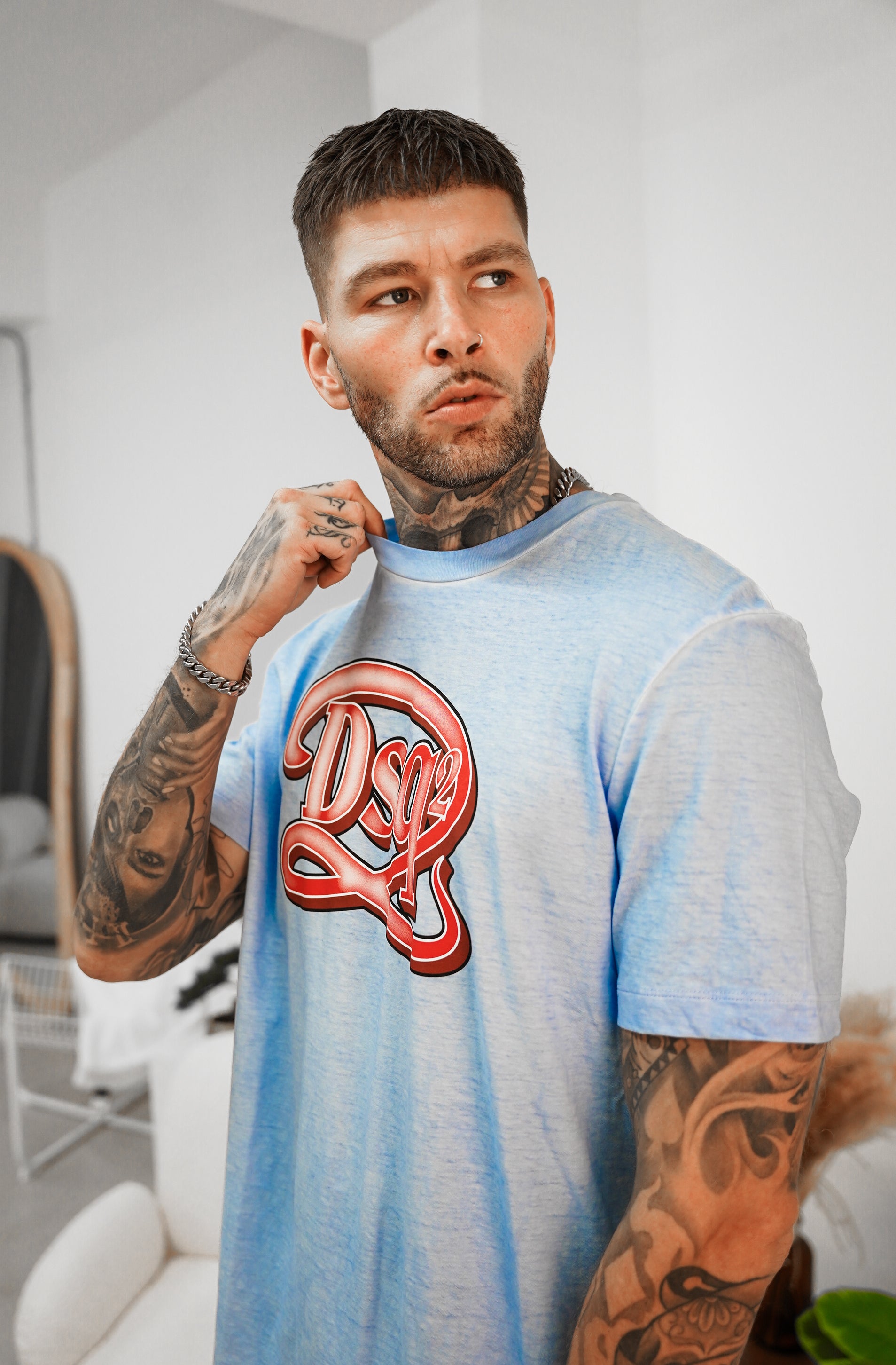 LUXURY HUB DSQUARED2 LOGO PRINT TEE