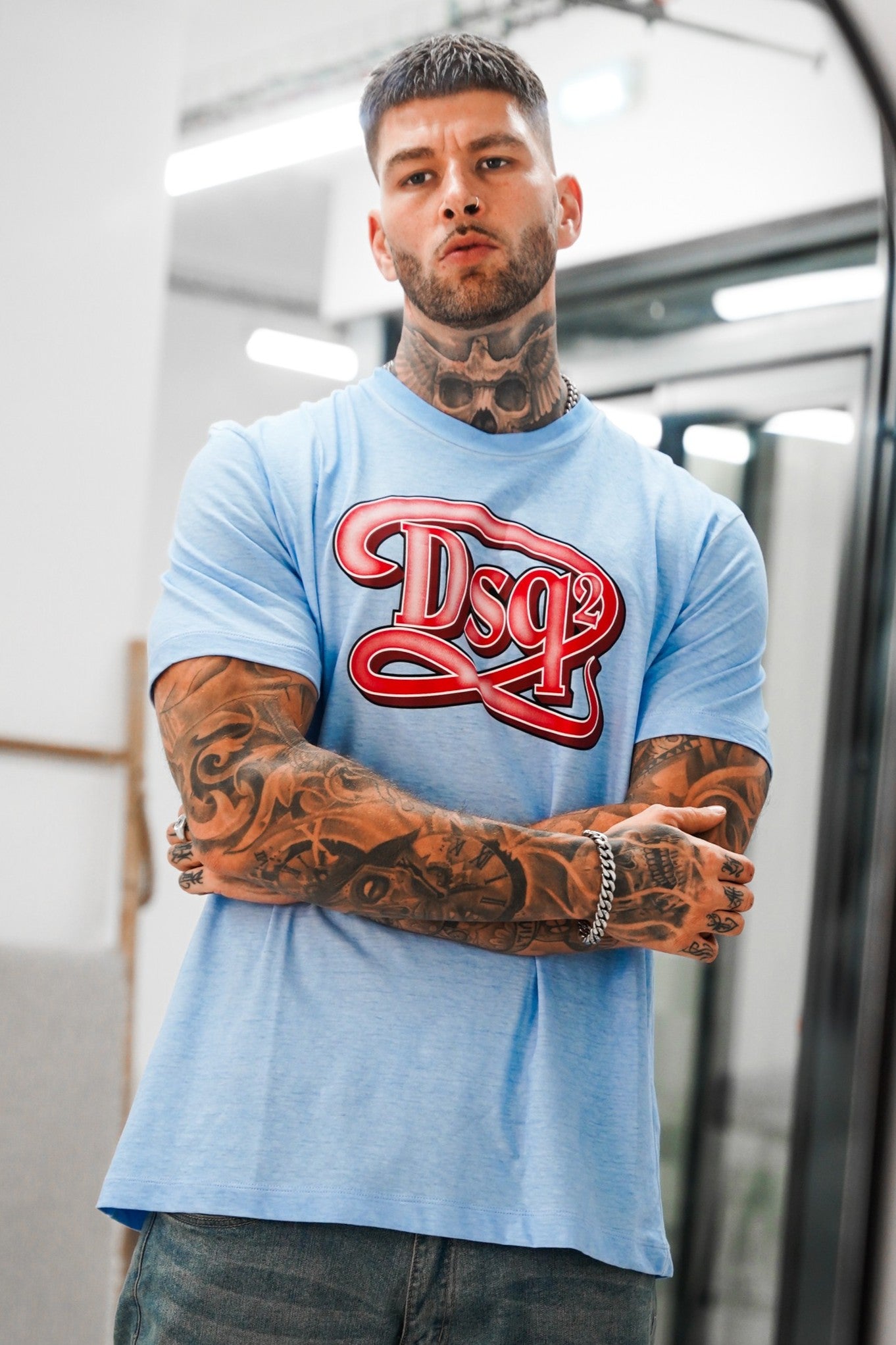 LUXURY HUB DSQUARED2 LOGO PRINT TEE