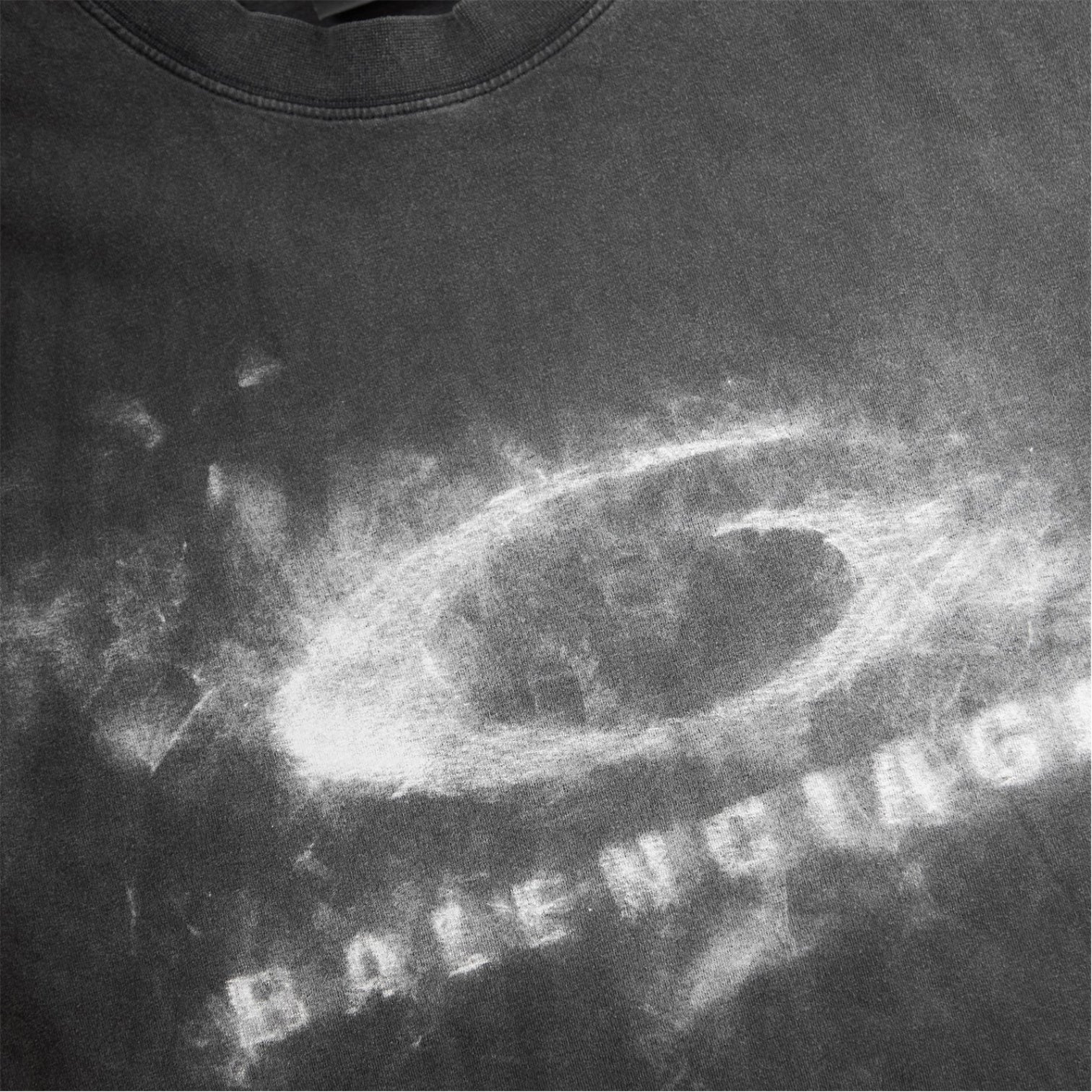 LUXURY HUB BALENCIAGA BAL WASHED LOGO TEE