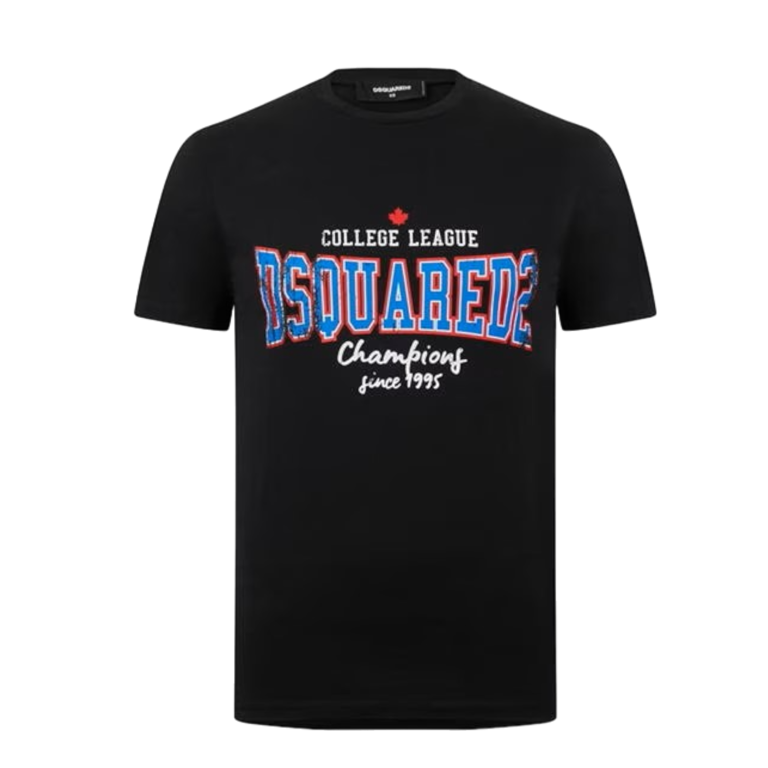 LUXURY HUB  DSQUARED2 COLLEGE PRINT COTTON TEE