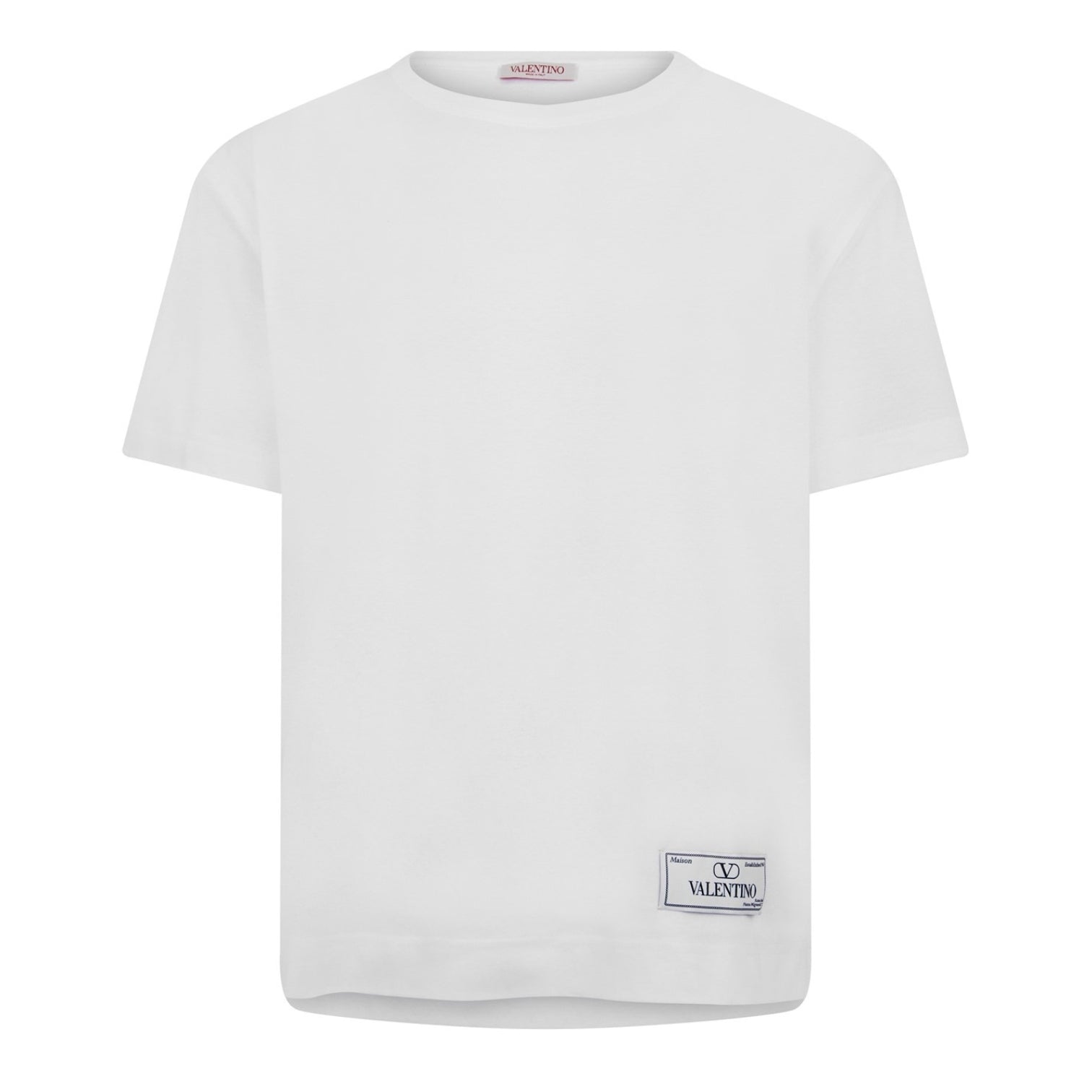 LUXURY HUB VALENTINO LOGO APPLIQUÉD COTTON JERSEY TEE