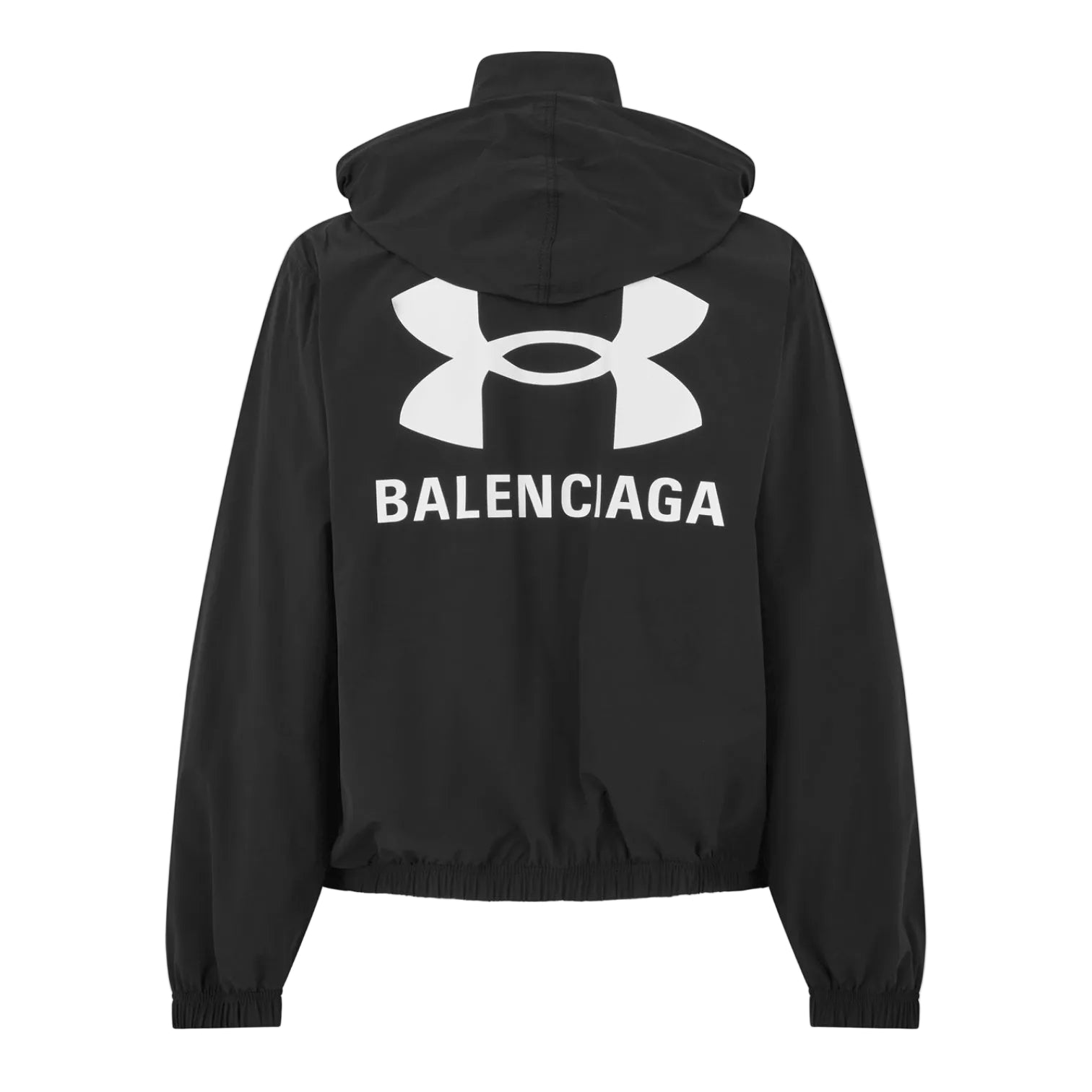 LUXURY HUB BALENCIAGA WOMEN'S X UNDER ARMOUR HOODED FUNNEL NECK WINDBREAKER
