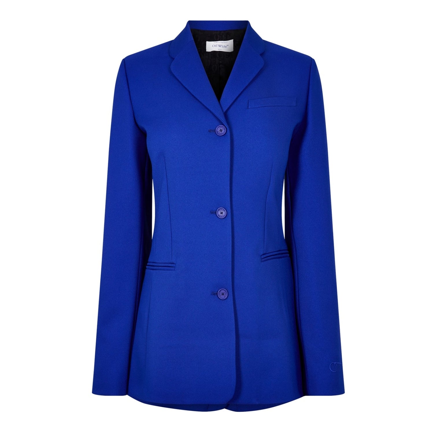 LUXURY HUB OFF WHITE DARTED TWILL BLAZER