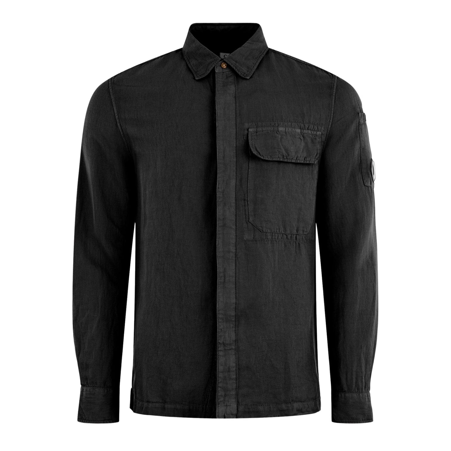 LUXURY HUB CP COMPANY MEN'S LINEN COTTON BLEND OVERSHIRT