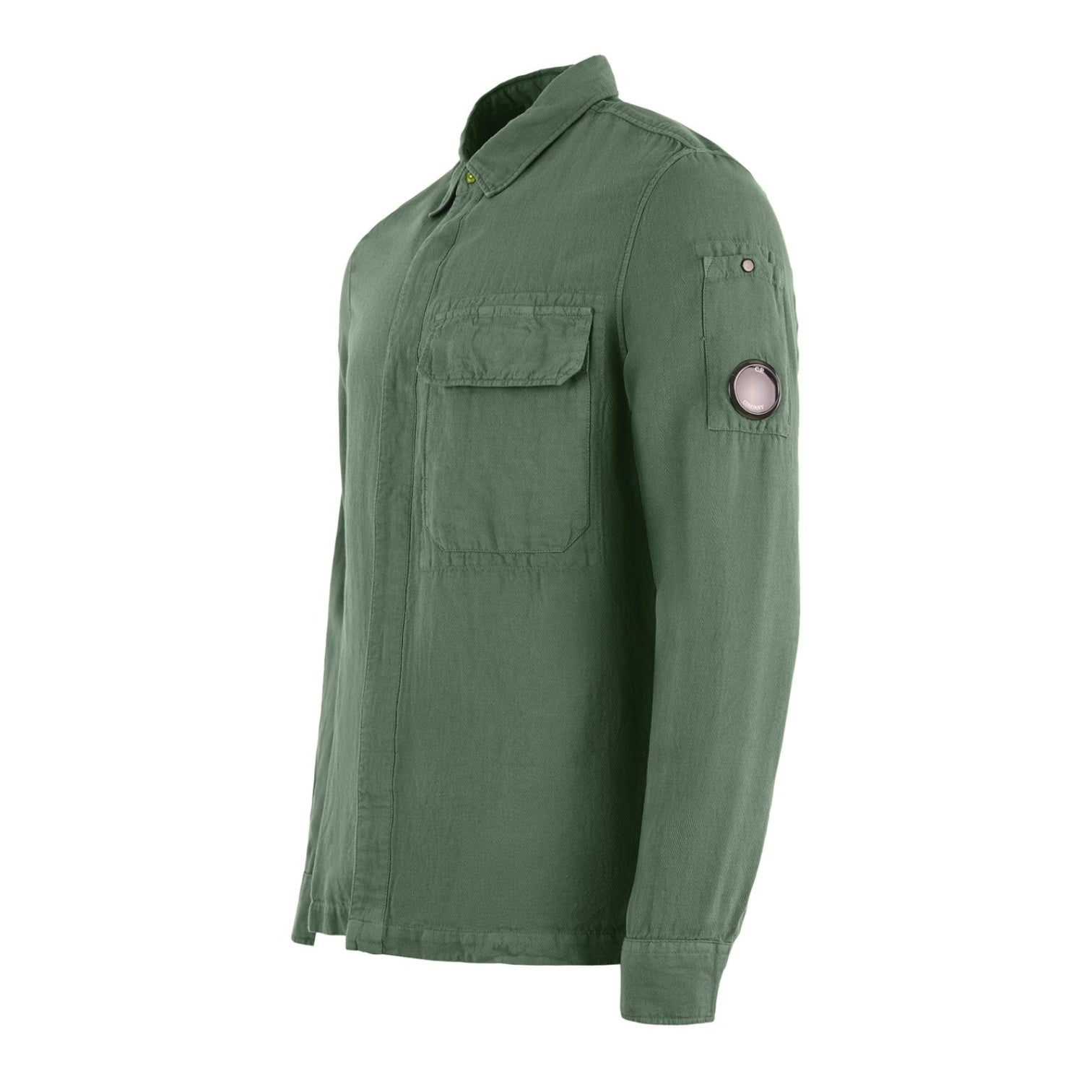 LUXURY HUB CP COMPANY MEN'S LINEN COTTON BLEND OVERSHIRT