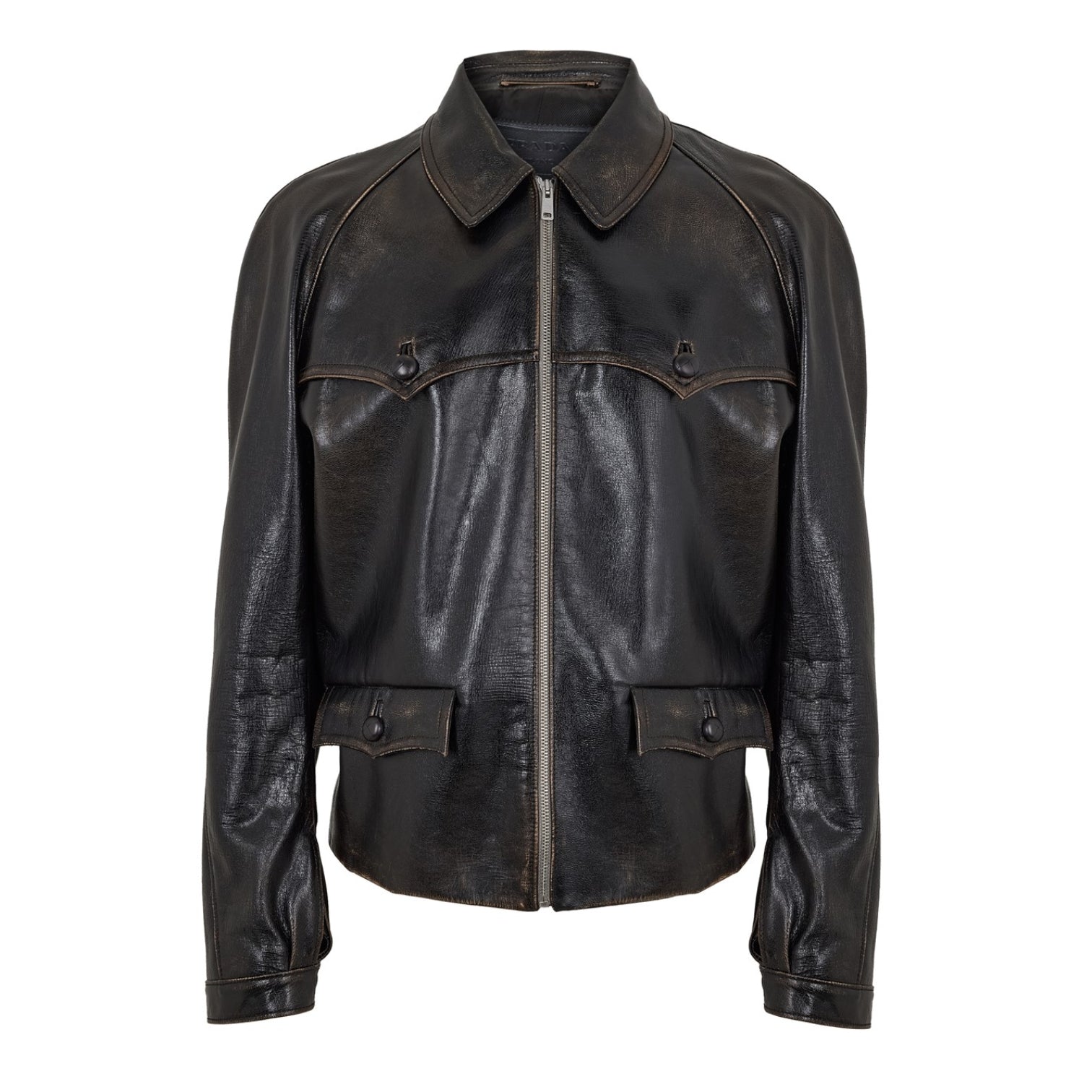 LUXURY HUB PRADA MEN'S LEATHER JACKET