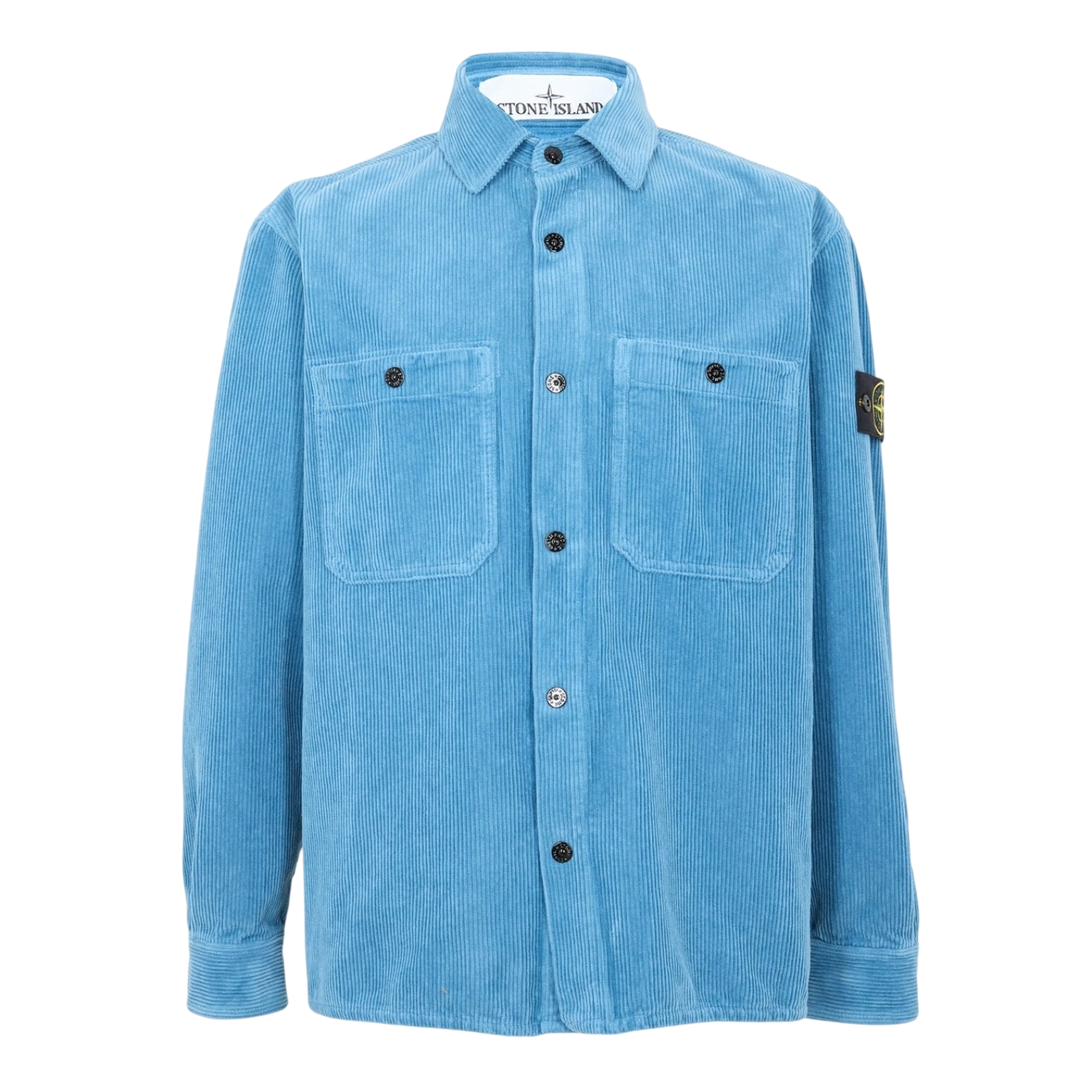 LUXURY HUB STONE ISLAND MEN'S TEXTURED STRUCTURED OVERSHIRT
