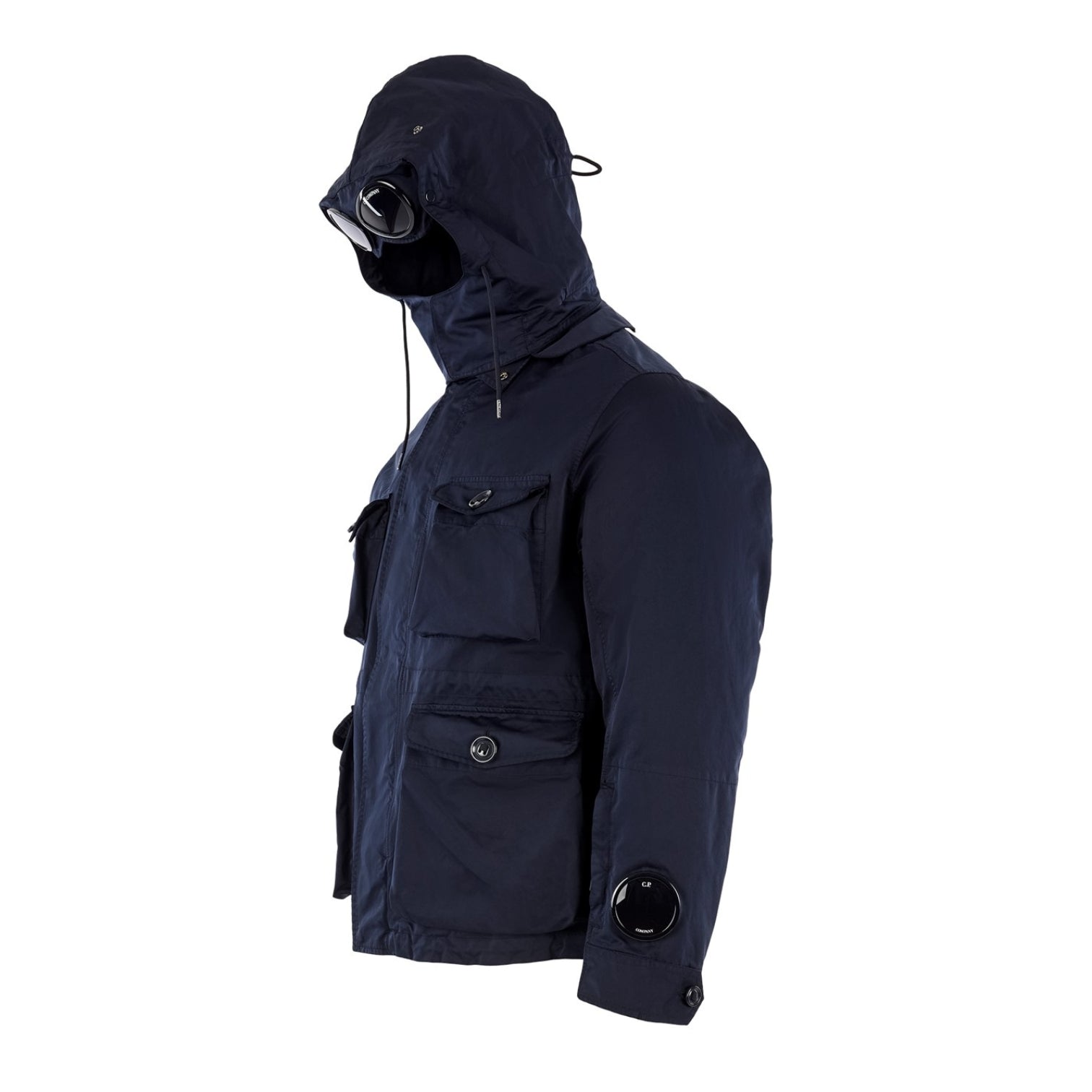 LUXURY HUB CP COMPANY MEN'S MILLE MICRO HOODED LONG SLEEVE ZIP PARKA