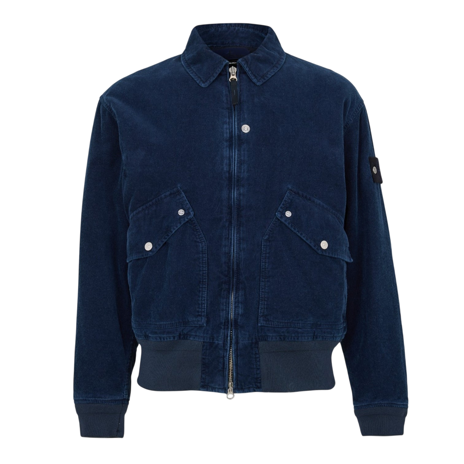 LUXURY HUB STONE ISLAND MEN'S MICRO CORDUROY DENIM RESEARCH COTTON LONG SLEEVE COACH JACKET