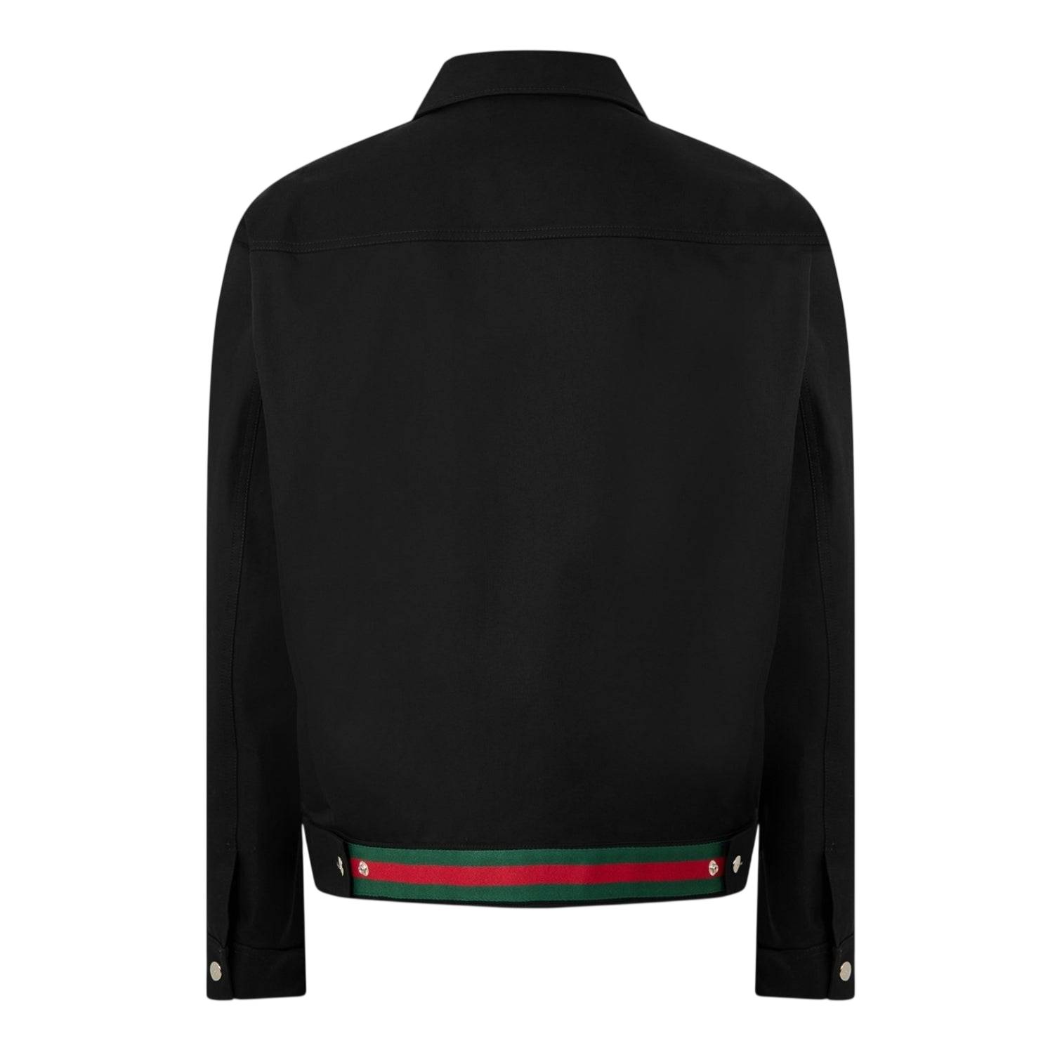 LUXURY HUB GUCCI MEN'S COTTON TWILL LONG SLEEVE HARRINGTON JACKET