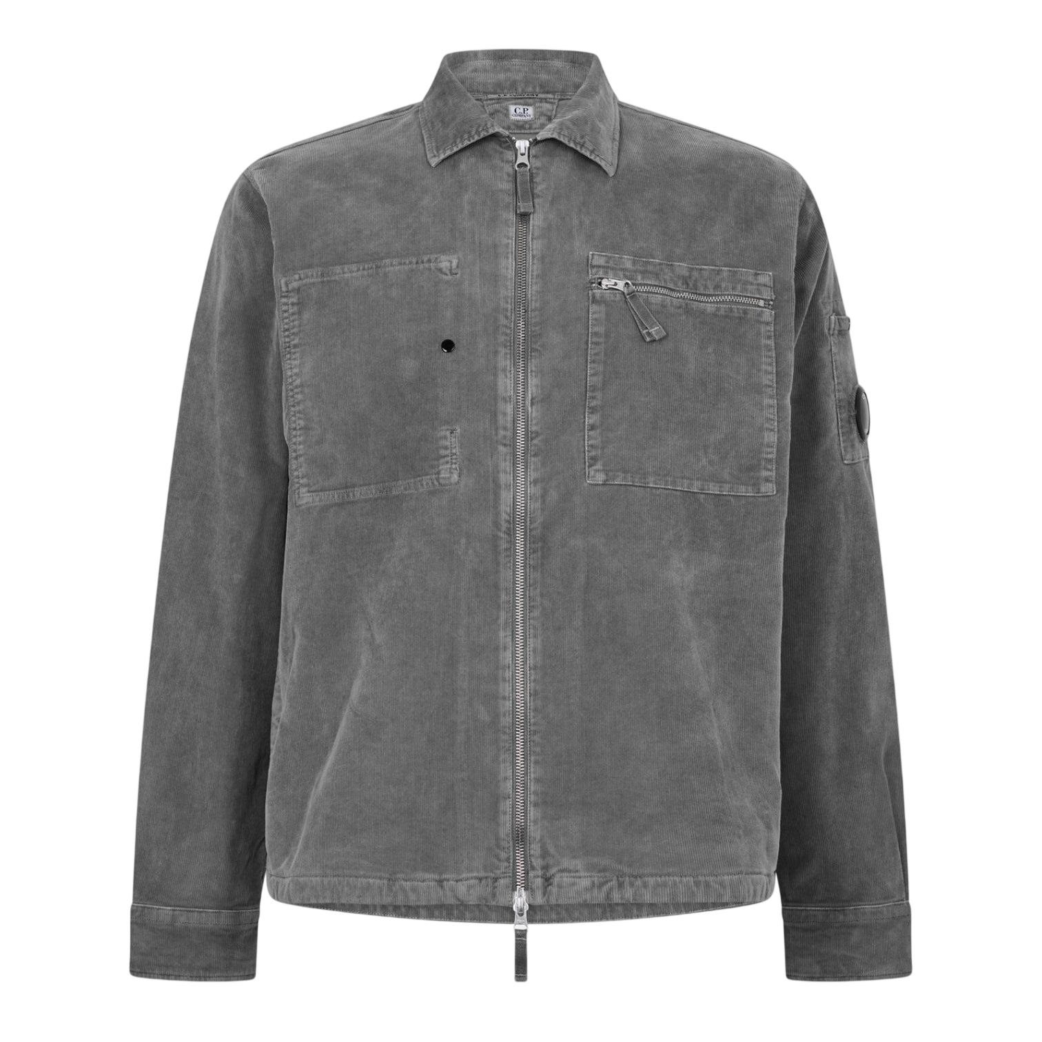 LUXURY HUB CP COMPANY MEN'S CORDUROY LONG SLEEVE ZIP OVERSHIRT