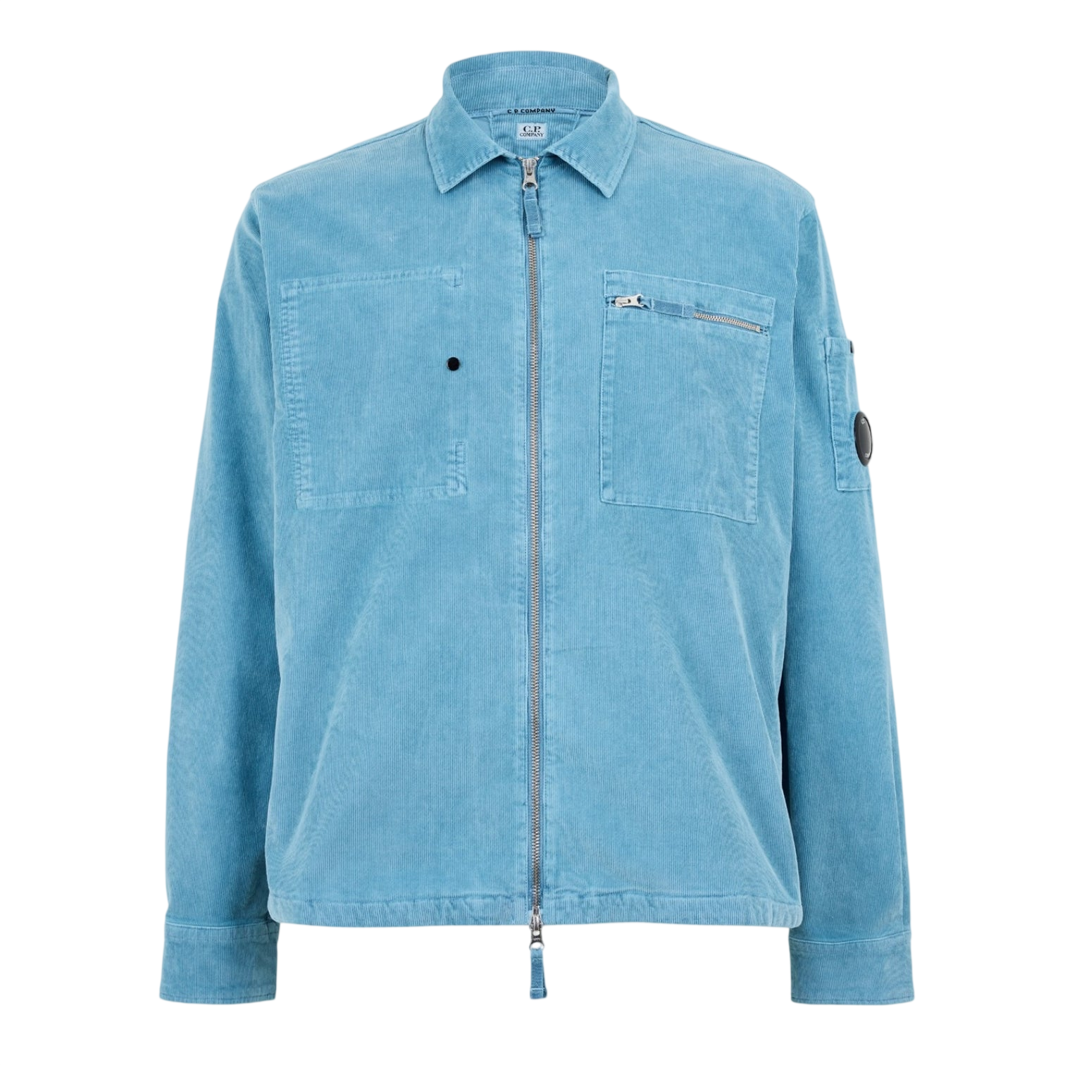 LUXURY HUB CP COMPANY MEN'S CORDUROY LONG SLEEVE ZIP OVERSHIRT