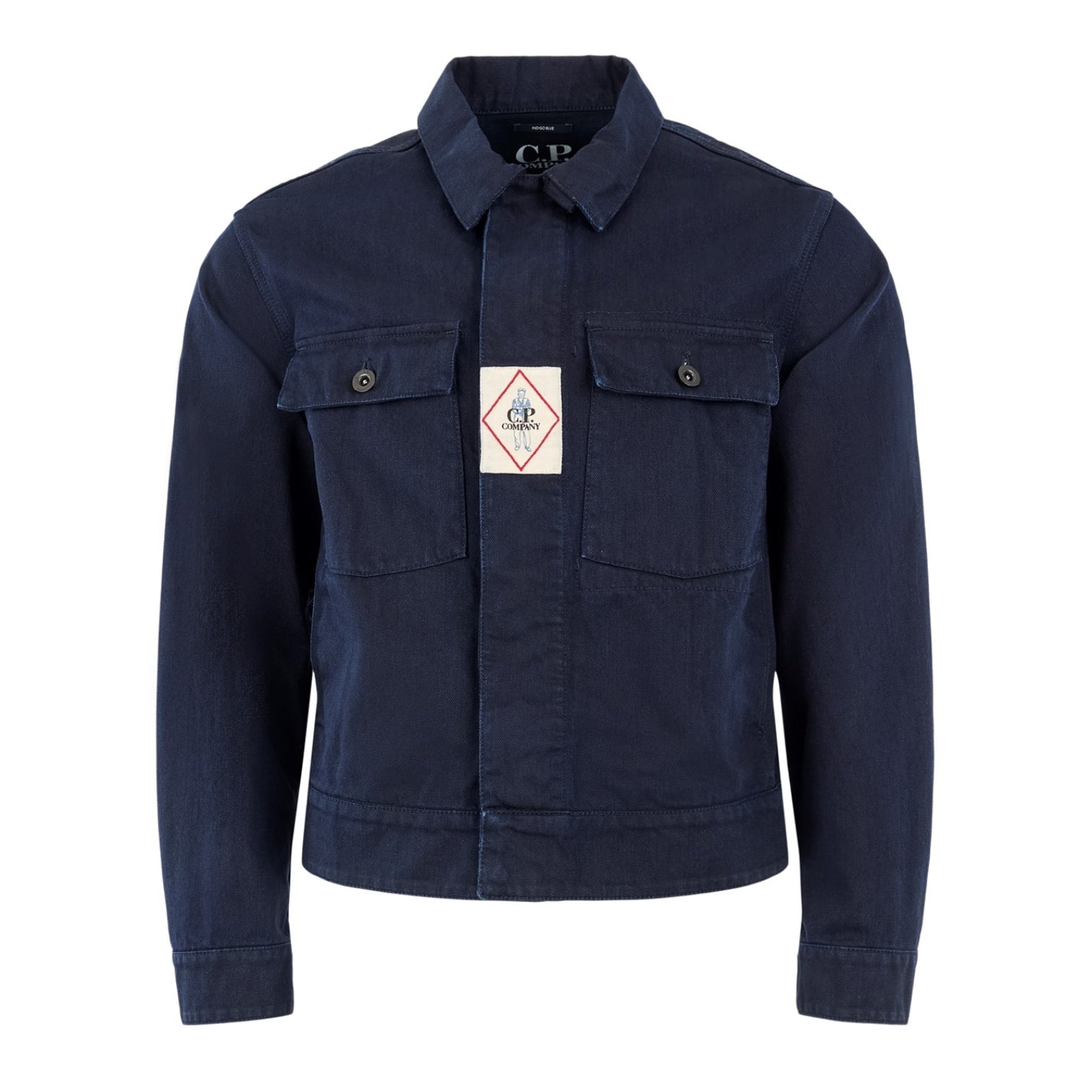 LUXURY HUB CP COMPANY MEN'S BUTTON CLOSURE TAILORED FIT DENIM JACKET