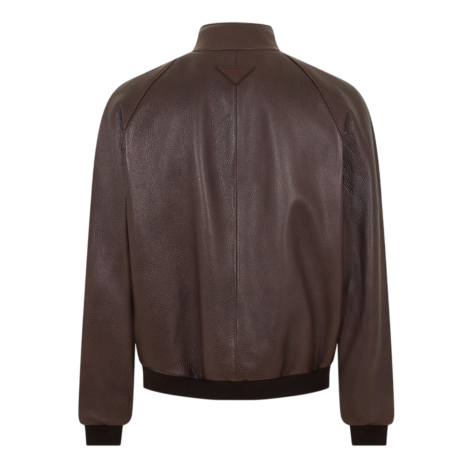 LUXURY HUB PRADA MEN'S FINE LEATHER TAILORED FIT LEATHER JACKET