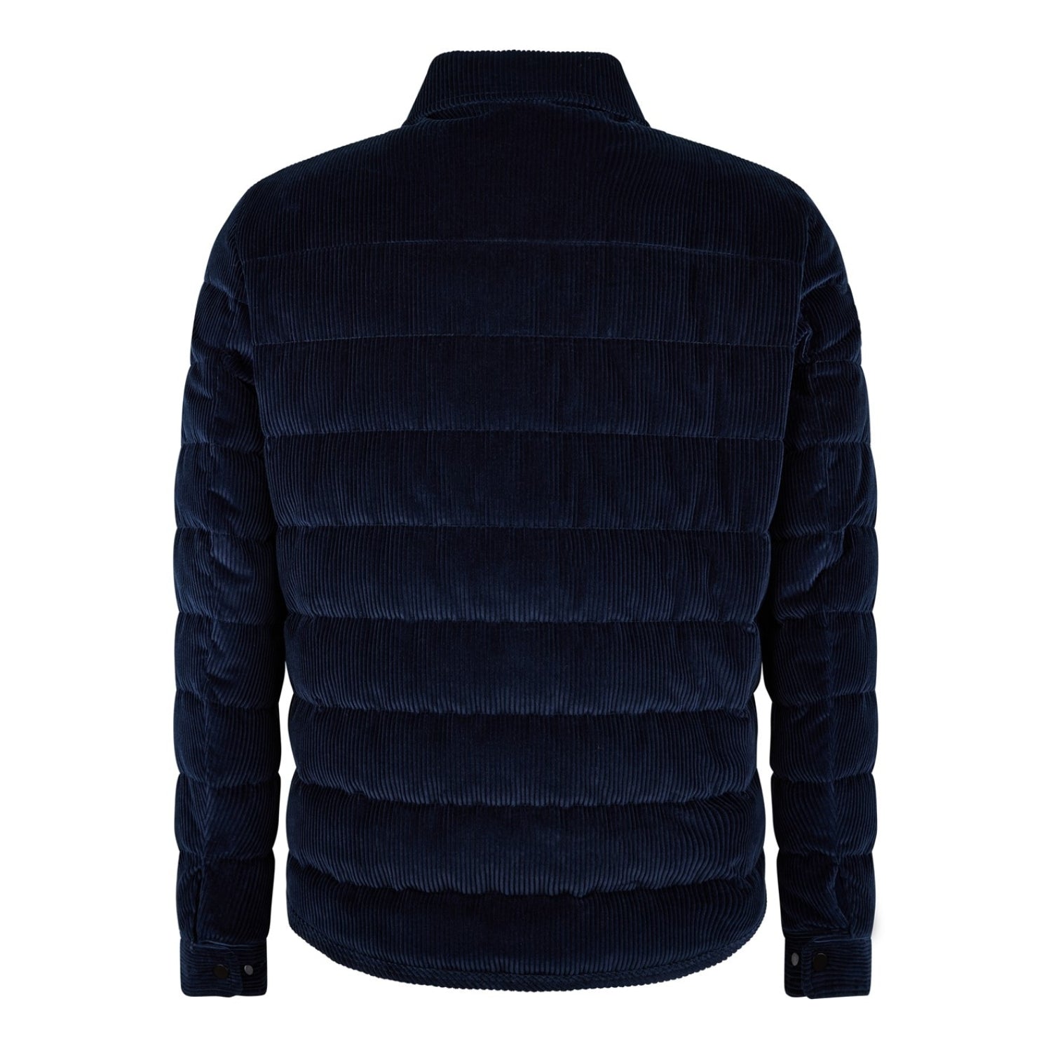LUXURY HUB MONCLER MEN'S CORDUROY PUFFER LONG SLEEVE COTTON OVERSHIRT