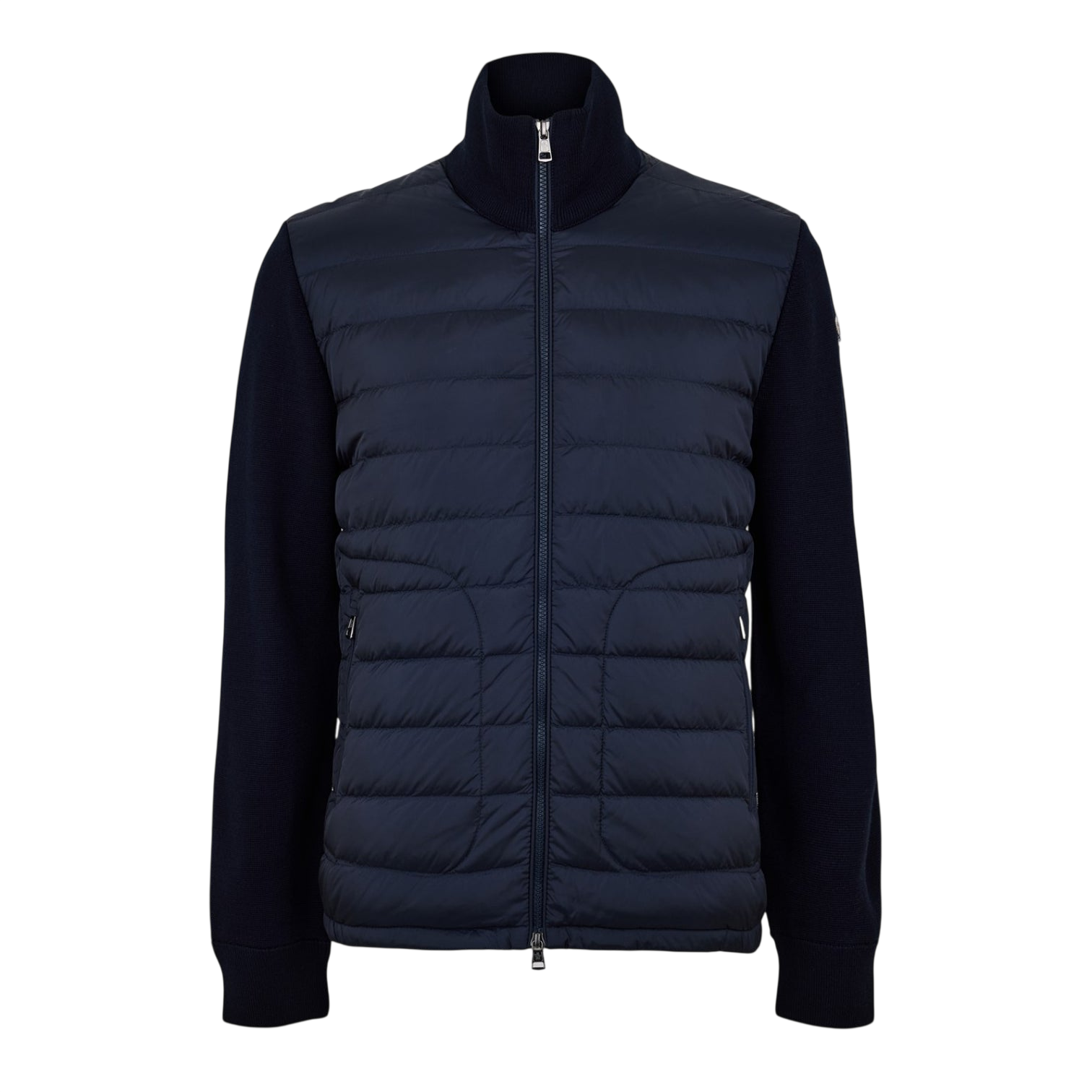 LUXURY HUB MONCLER MEN'S WOOL LONG SLEEVE FULL ZIP HYBRID JACKET