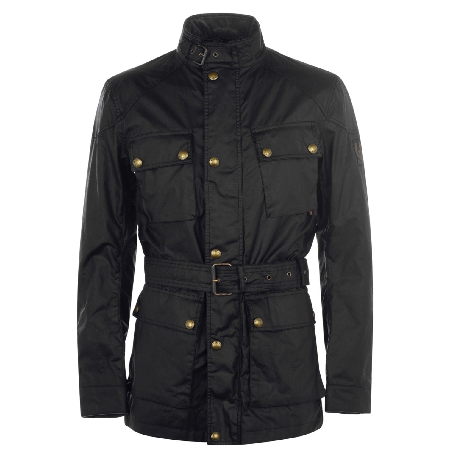 LUXURY HUB BELSTAFF MEN'S TRIALMASTER WATER AND WIND RESISTANT WAXED COTTON LONG SLEEVE WAX JACKET