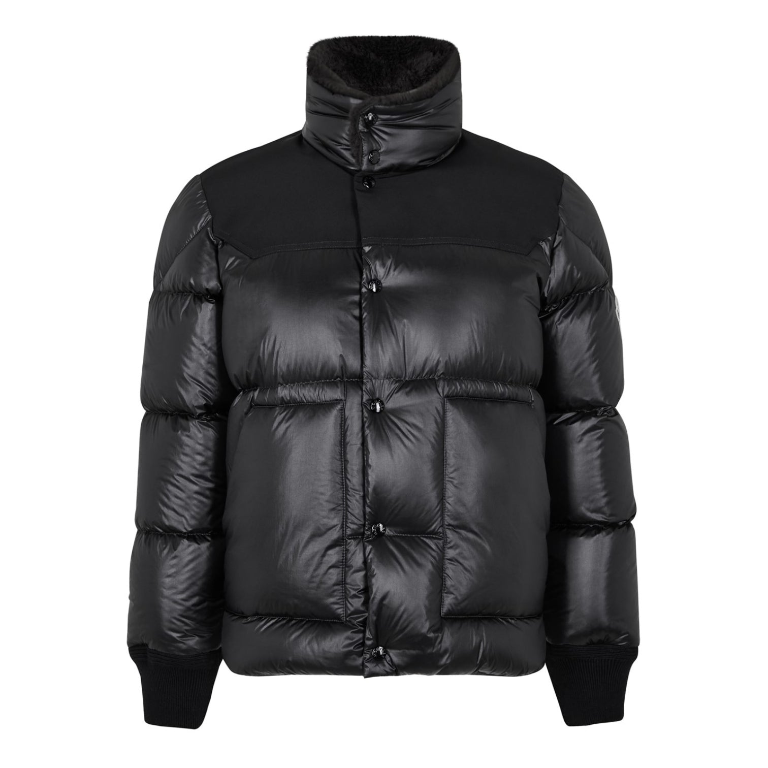 LUXURY HUB MONCLER MEN'S ARCHIVIO VAJOLET GOOSE DOWN STAND COLLAR LONG SLEEVE SHORT PUFFER JACKET