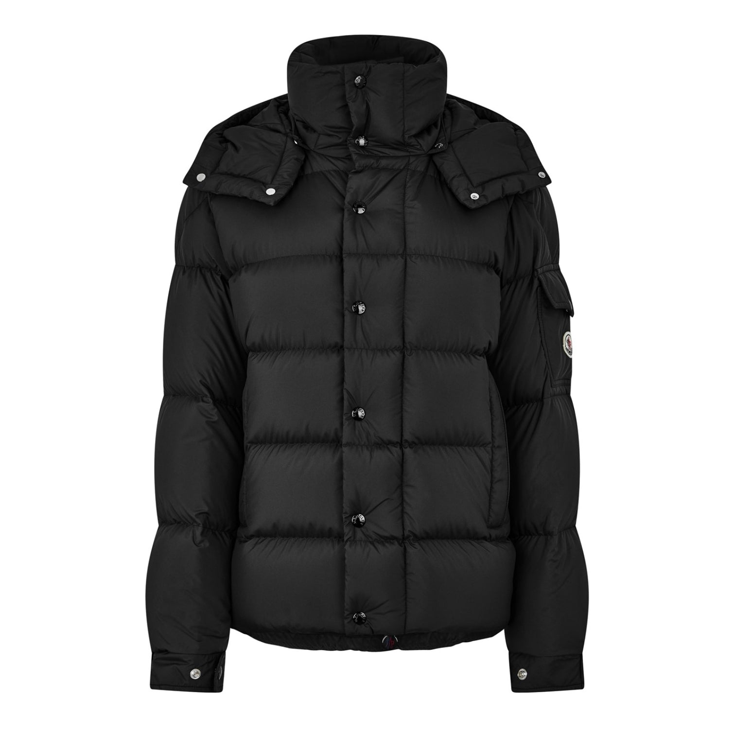 LUXURY HUB MONCLER WOMEN'S MAYA 70TH ANNIVERSARY DOWN DETACHABLE HOOD SHORT PUFFER JACKET