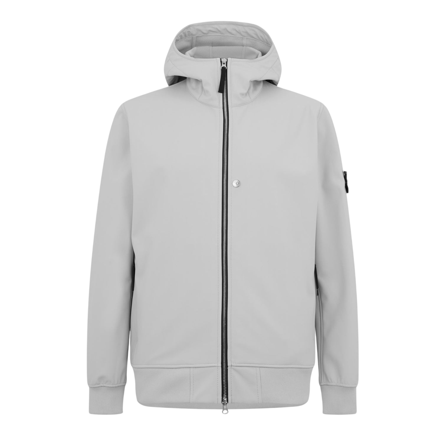 LUXURY HUB STONE ISLAND MEN'S WATER AND WIND RESISTANT HOODED SOFTSHELL JACKET