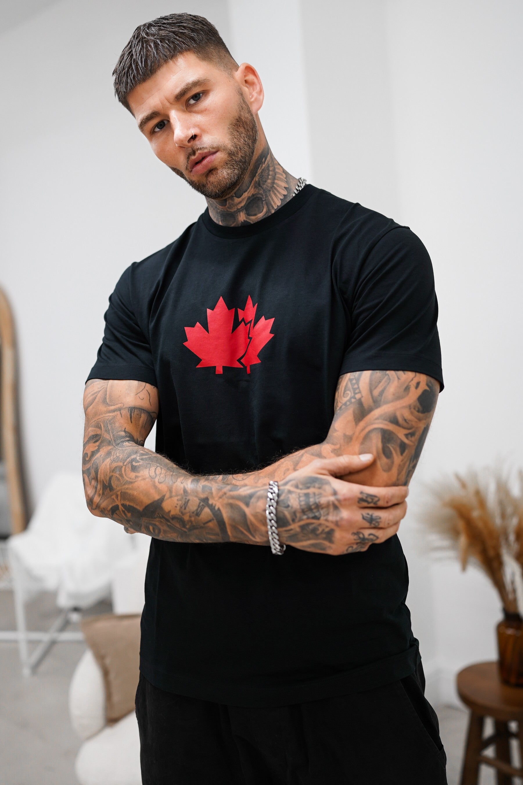 LUXURY HUB DSQUARED2 MAPLE LEAF TEE