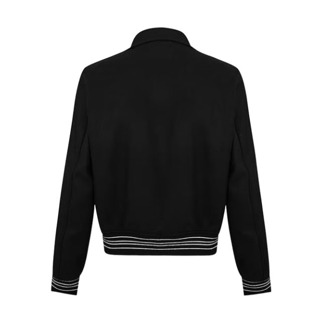 LUXURY HUB AMIRI BONES WOOL VARSITY JACKET