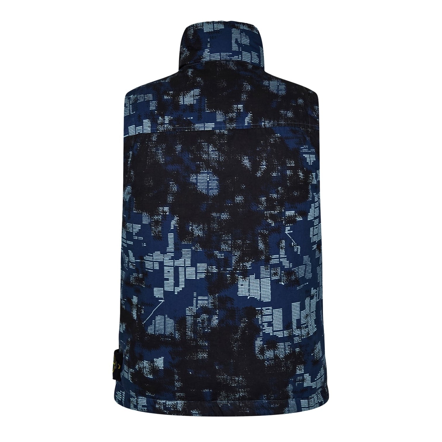 LUXURY HUB STONE ISLAND MEN'S CAMOUFLAGE COTTON DUCK DOWN SLEEVELESS GILET