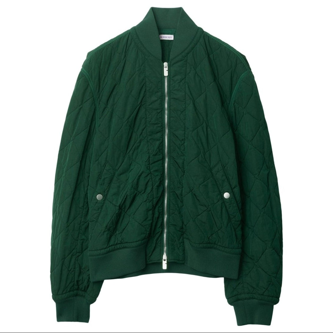 LUXURY HUB BURBERRY MEN'S QUILTED LONG SLEEVE ZIP QUILTED JACKET