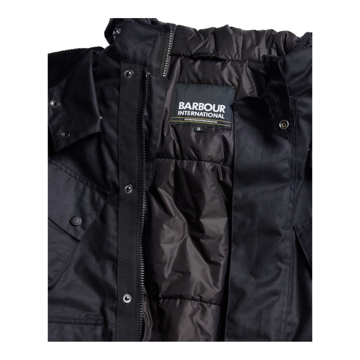 LUXURY HUB BARBOUR INTERNATIONAL ELEMENT WAX JACKET