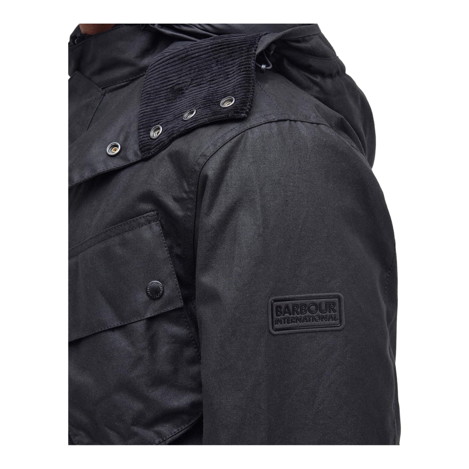 LUXURY HUB BARBOUR INTERNATIONAL ELEMENT WAX JACKET