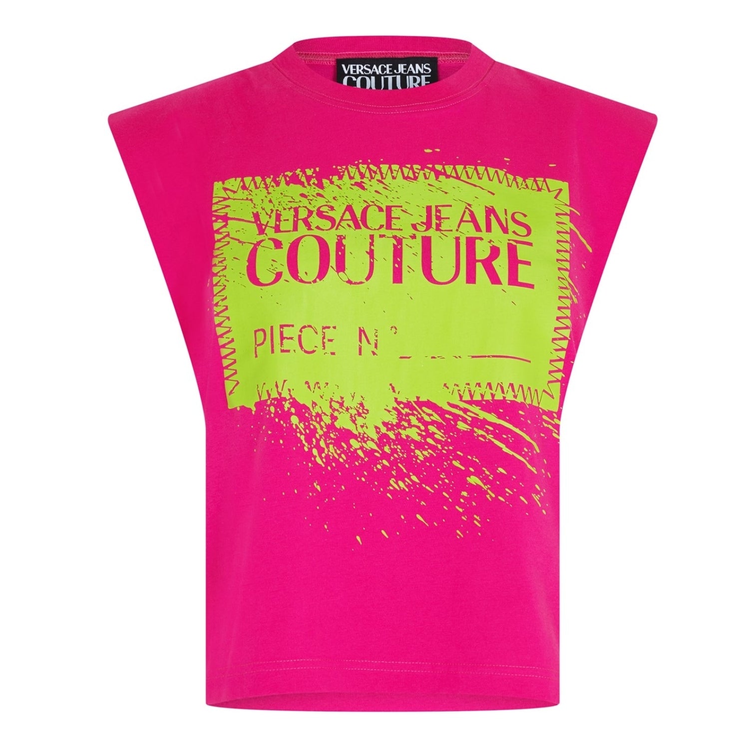 LUXURY HUB VERSACE JEANS COUTURE VJC LOGO CROP VEST